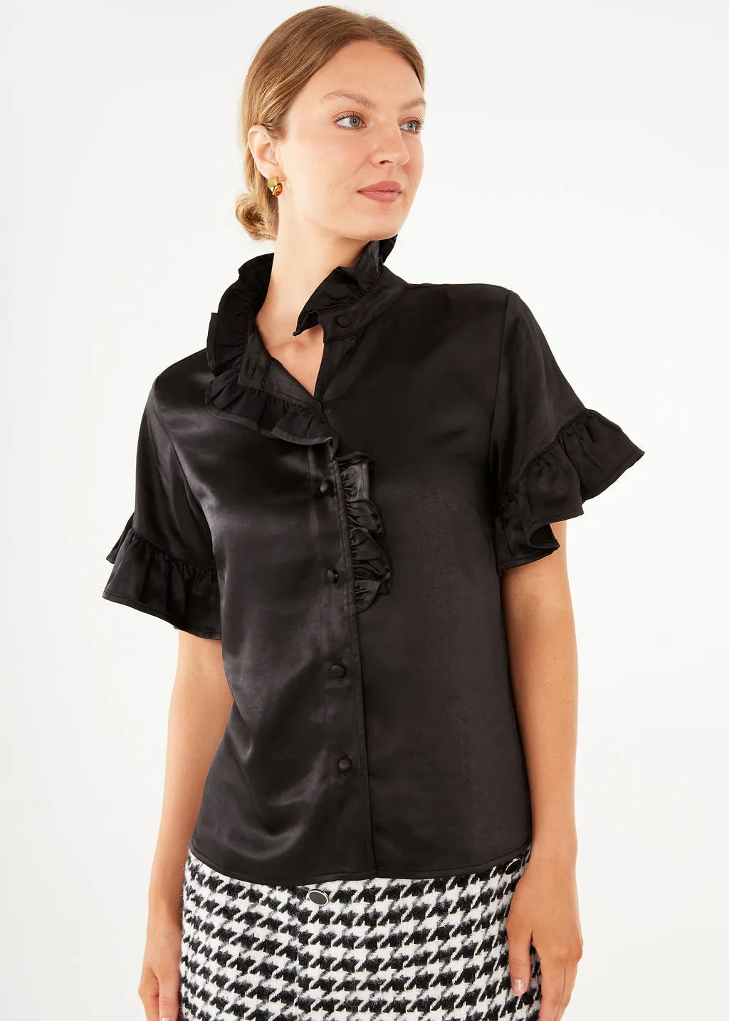 Sadie Top Black Satin sold by Abbey Glass product image thumbnail 3
