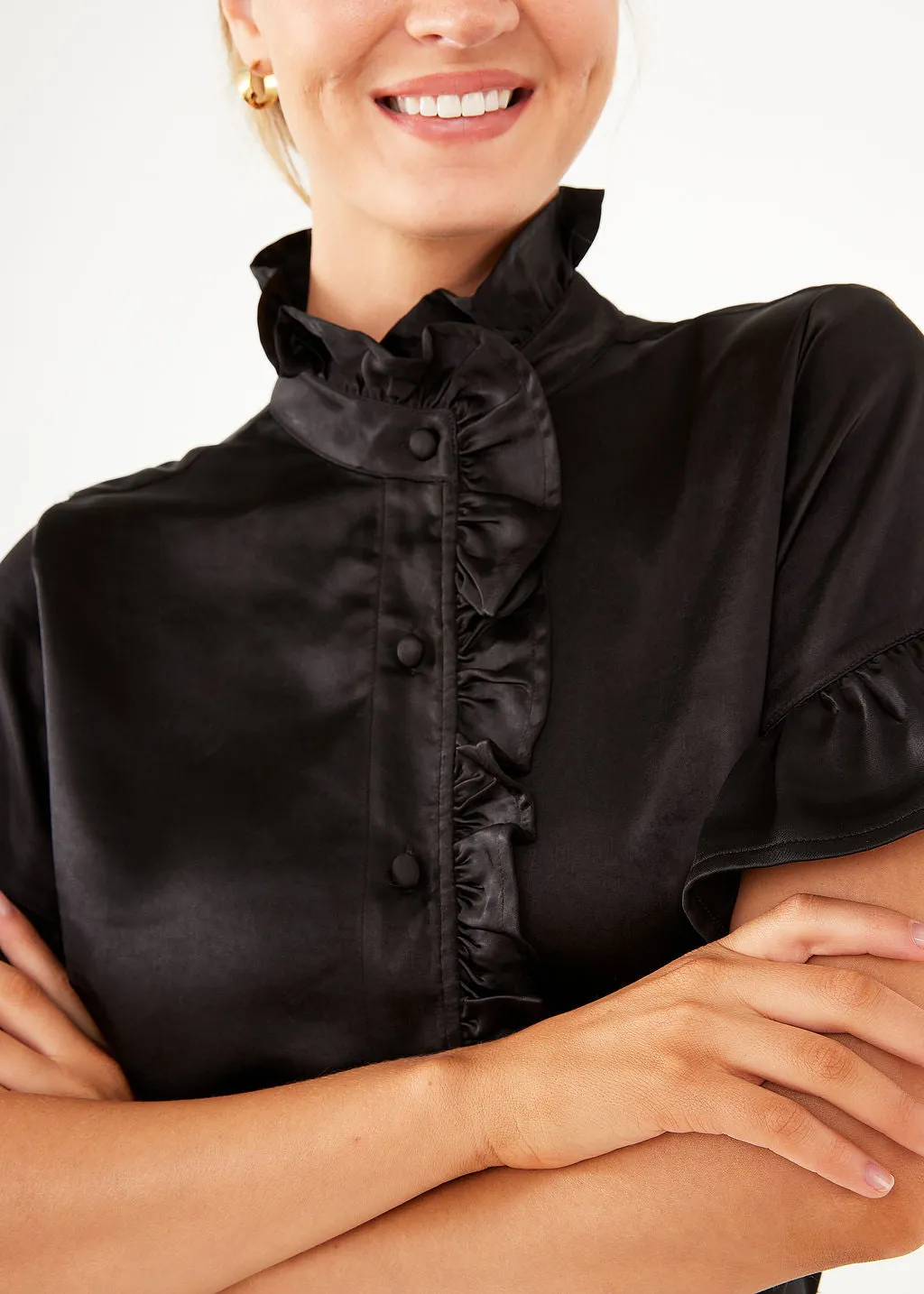 Sadie Top Black Satin sold by Abbey Glass product image thumbnail 2
