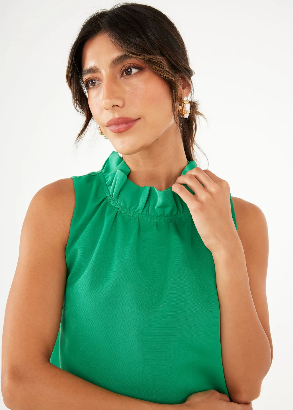 Camille Gown Kelly Green Faille sold by Abbey Glass product image thumbnail 2