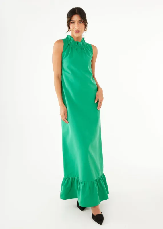 Camille Gown Kelly Green Faille sold by Abbey Glass