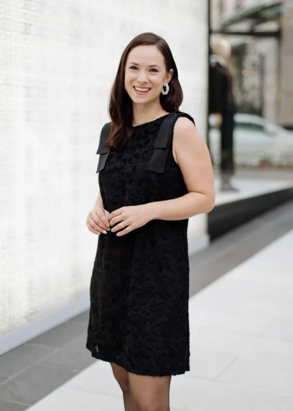 Michelle Shift Dress Velvet Floral sold by Abbey Glass