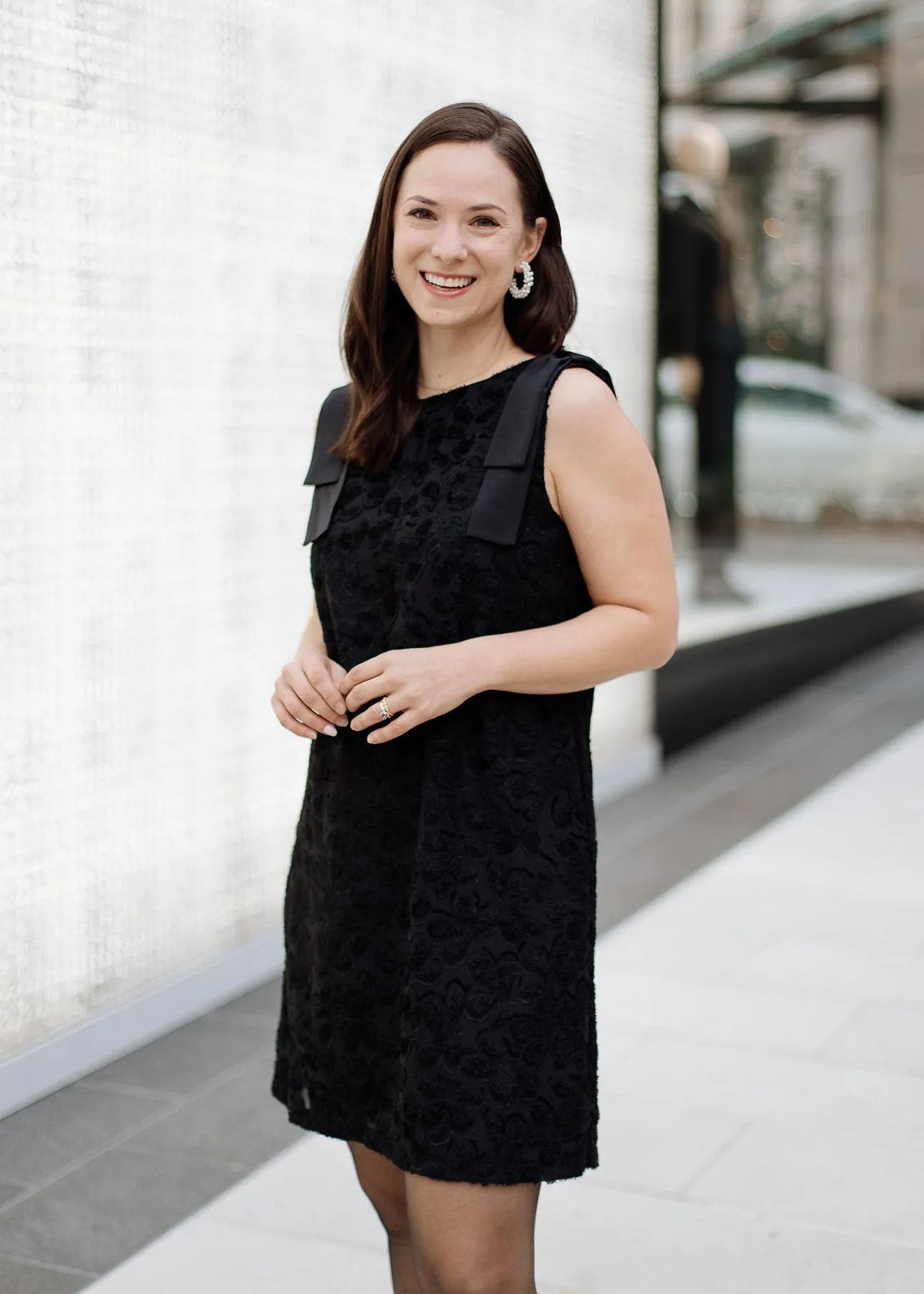 Michelle Shift Dress Velvet Floral sold by Abbey Glass