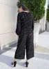Brie Long-Sleeve Jumpsuit Velvet Floral sold by Abbey Glass