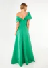 Amelia Gown Kelly Green Faille sold by Abbey Glass