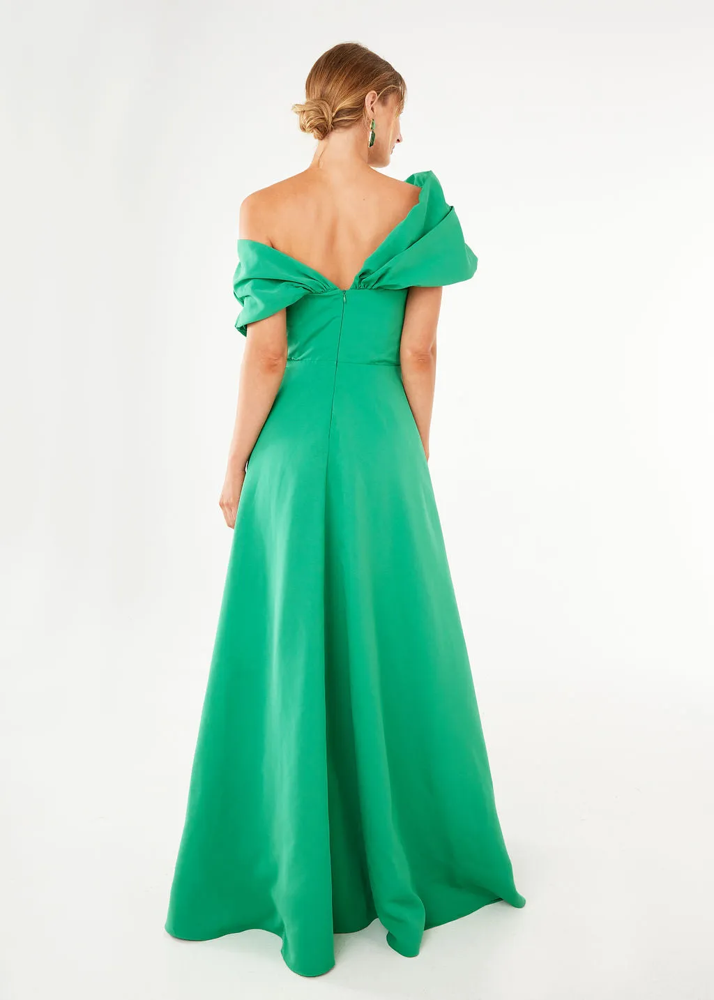 Amelia Gown Kelly Green Faille sold by Abbey Glass product image thumbnail 5