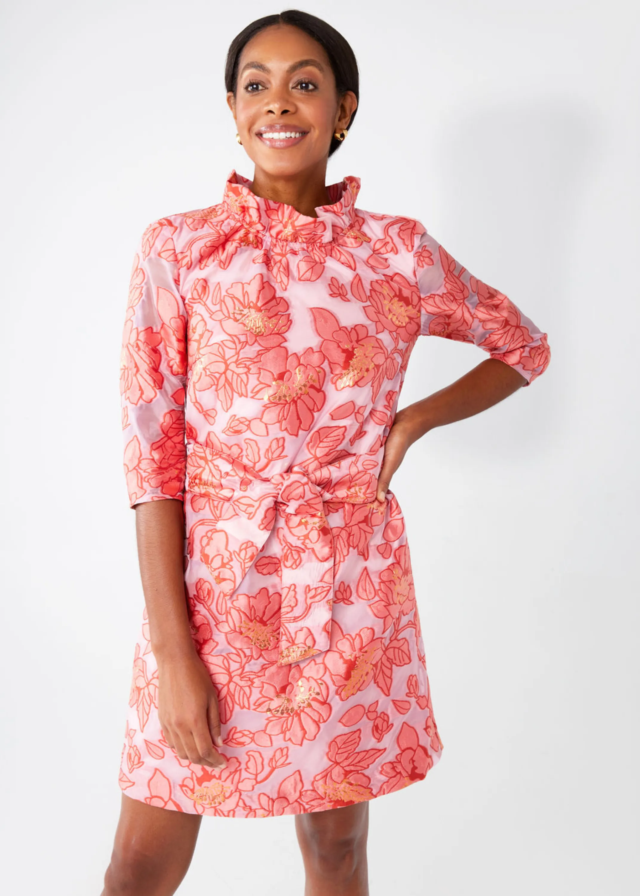 Claudine Dress Rose Blossom Organza sold by Abbey Glass