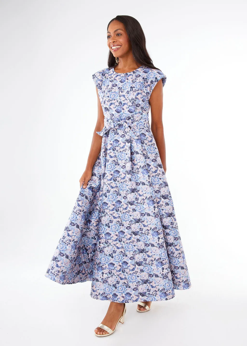 Olivia Gown Lavender Bubble Jacquard sold by Abbey Glass product image thumbnail 4