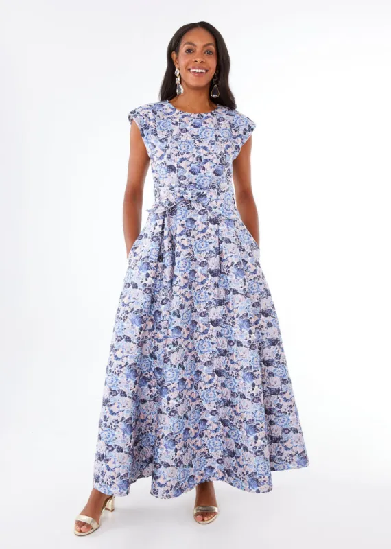 Olivia Gown Lavender Bubble Jacquard sold by Abbey Glass
