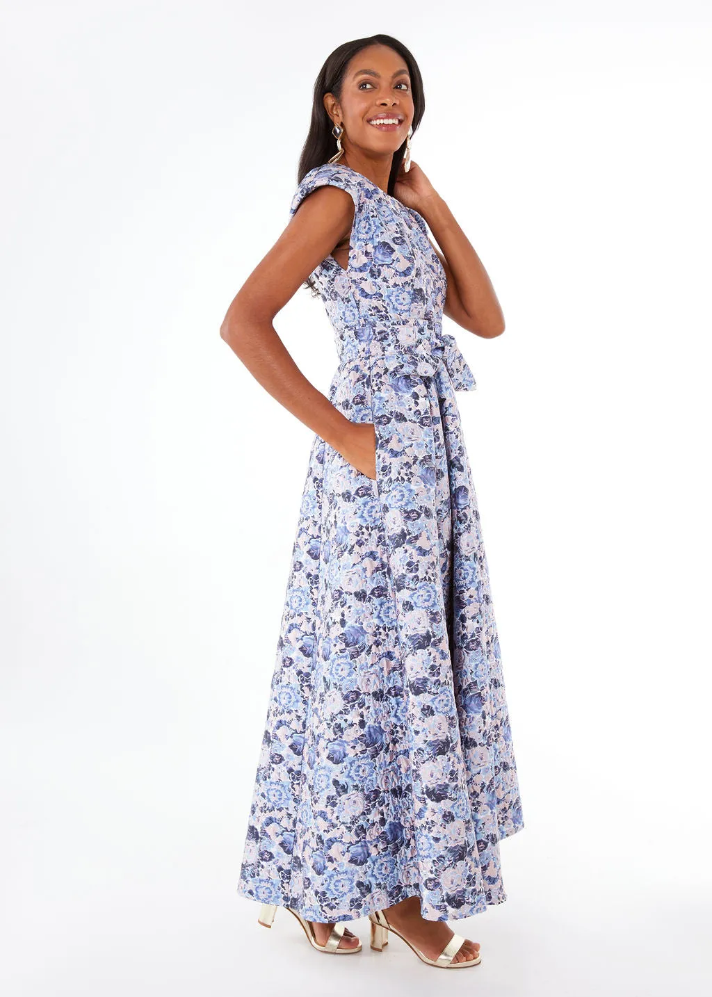 Olivia Gown Lavender Bubble Jacquard sold by Abbey Glass product image thumbnail 3