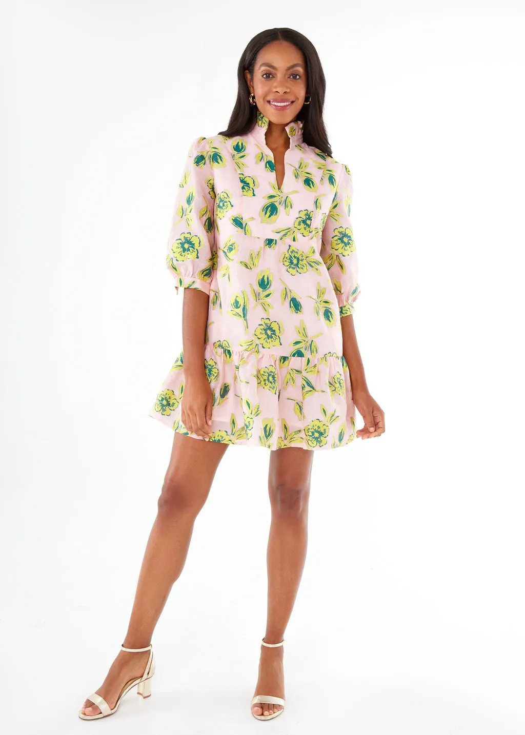 Emmerson Dress Pink Tropical Tulip Jacquard sold by Abbey Glass product image thumbnail 4