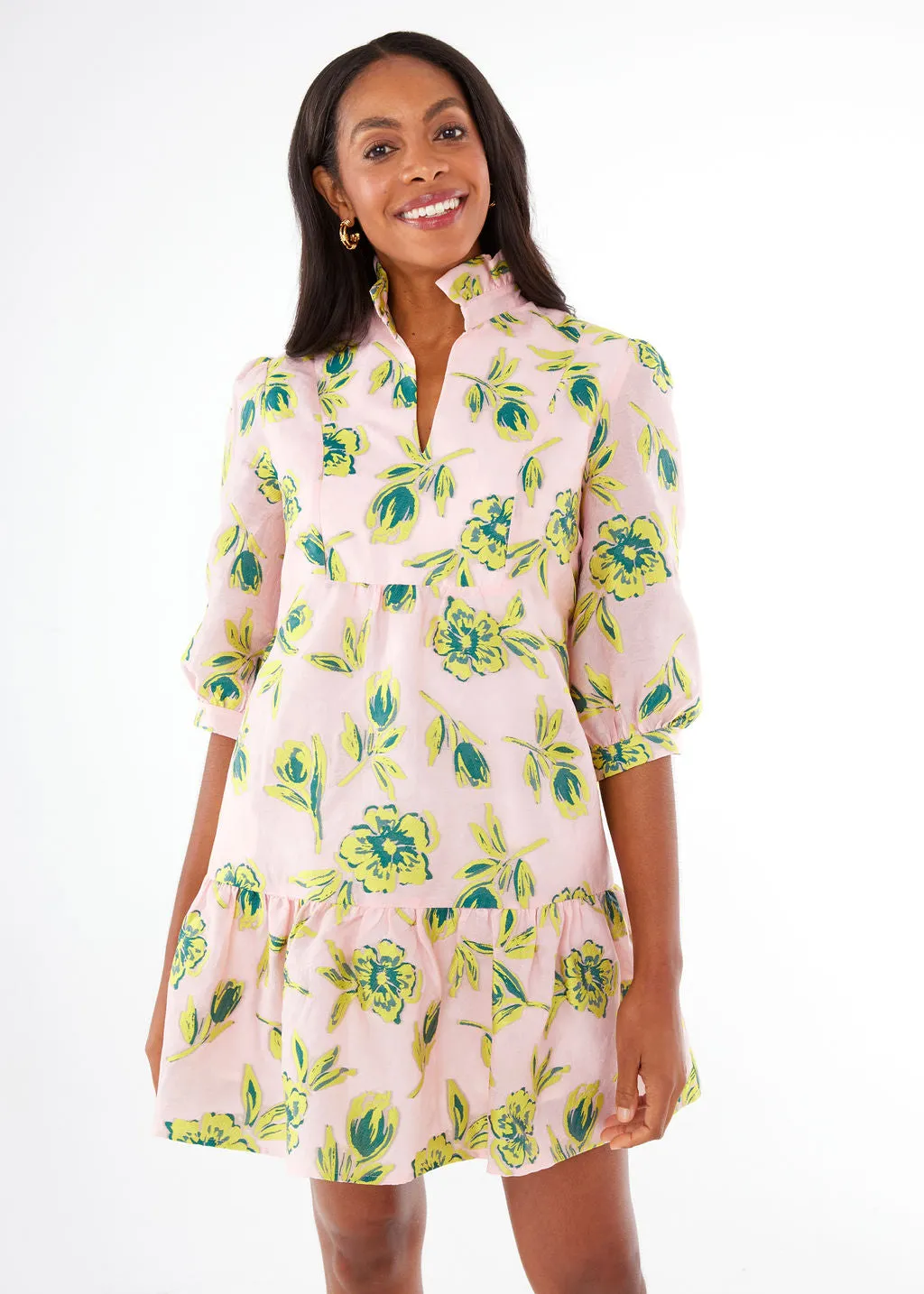 Emmerson Dress Pink Tropical Tulip Jacquard sold by Abbey Glass product image thumbnail 2