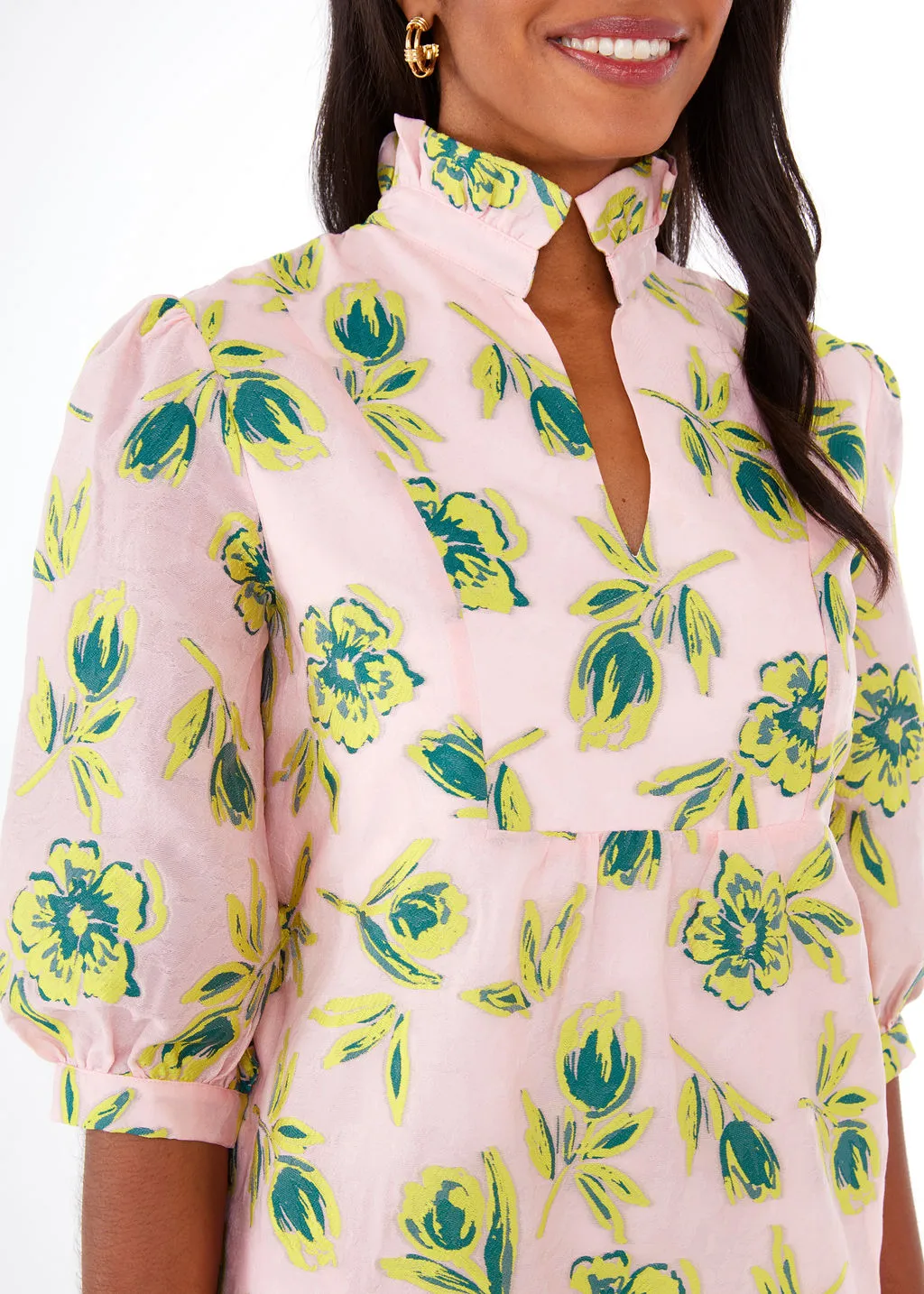 Emmerson Dress Pink Tropical Tulip Jacquard sold by Abbey Glass product image thumbnail 3