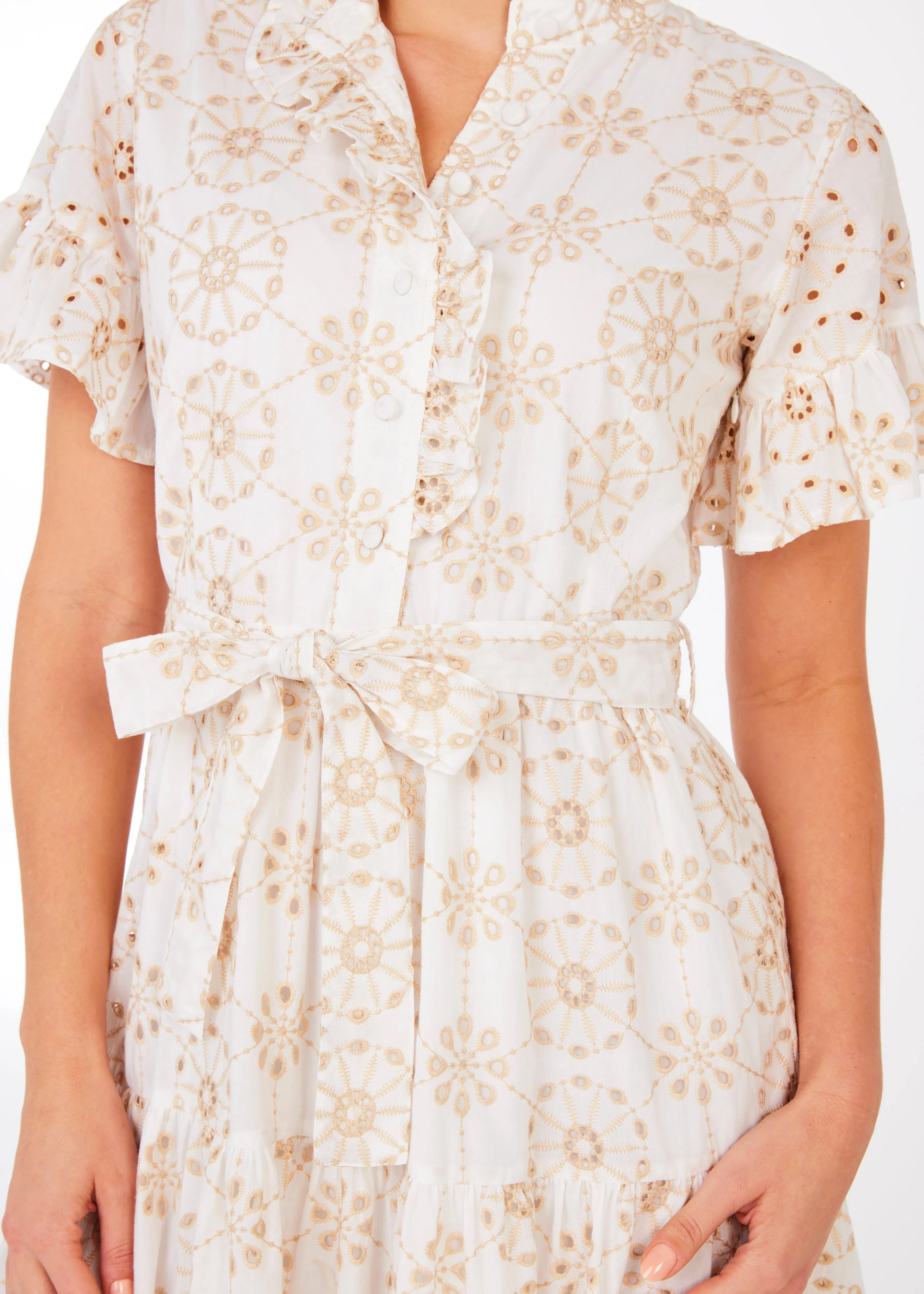 Sadie Maxi Dress White Medallion Eyelet sold by Abbey Glass product image thumbnail 2