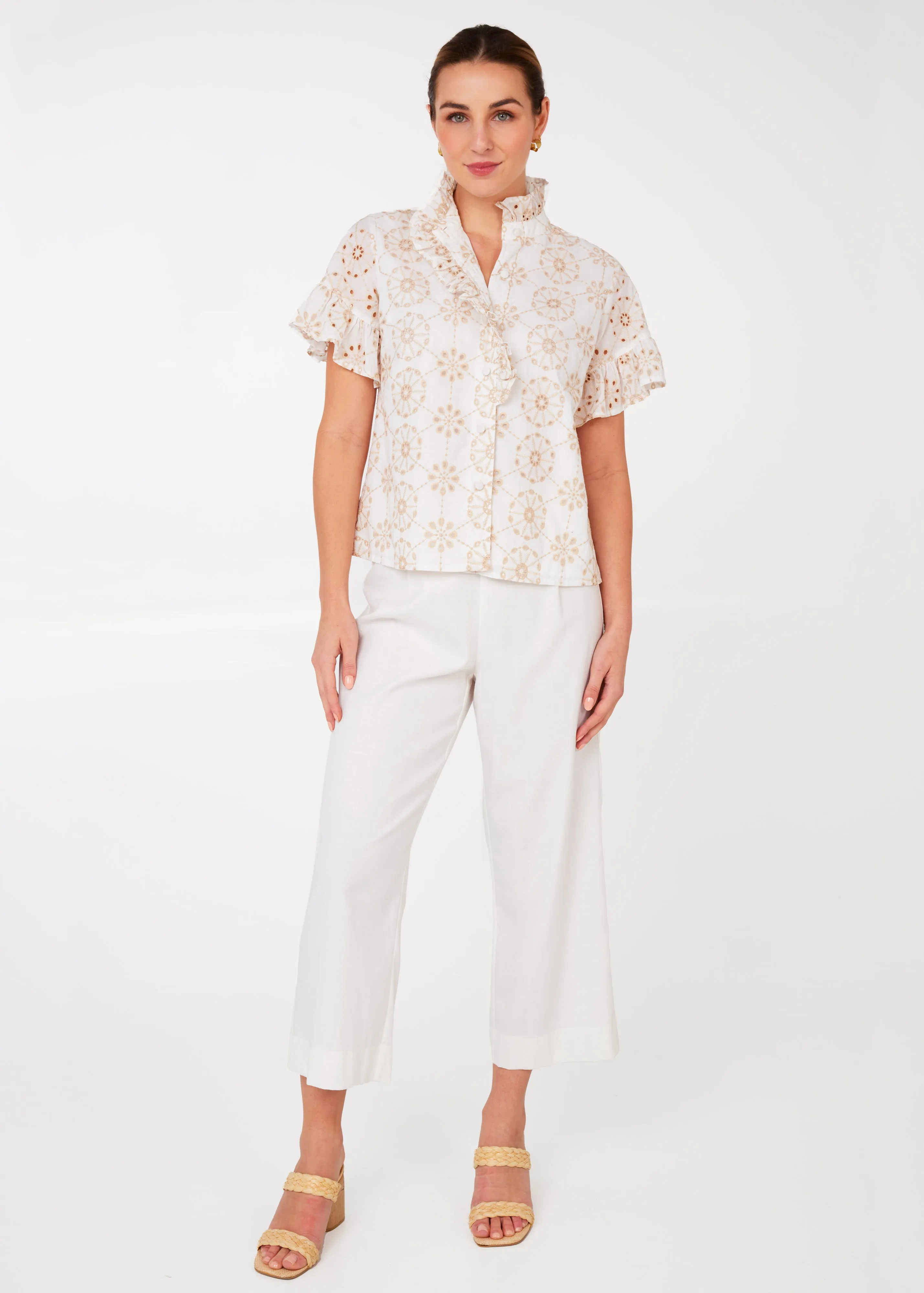 Sadie Top White Medallion Eyelet sold by Abbey Glass product image thumbnail 2