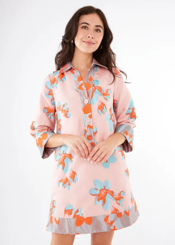 Piper Caftan Pink Plumeria Jacquard sold by Abbey Glass