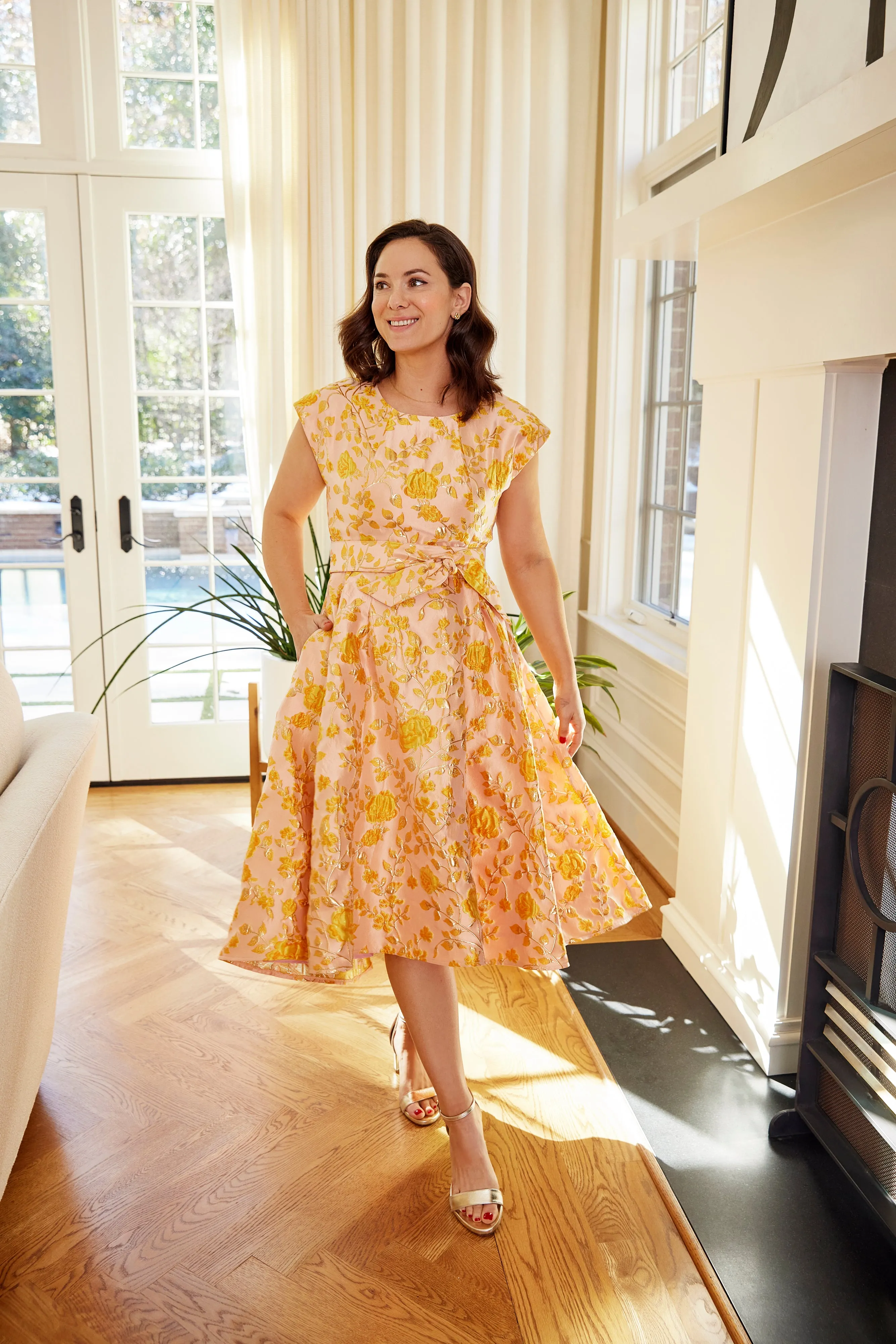 Olivia Dress Harvest Jacquard sold by Abbey Glass