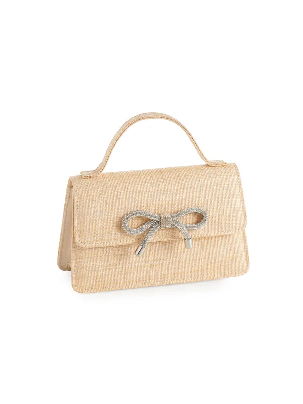 BOWIE STRAW MINI BAG: NATURAL sold by Abbey Glass