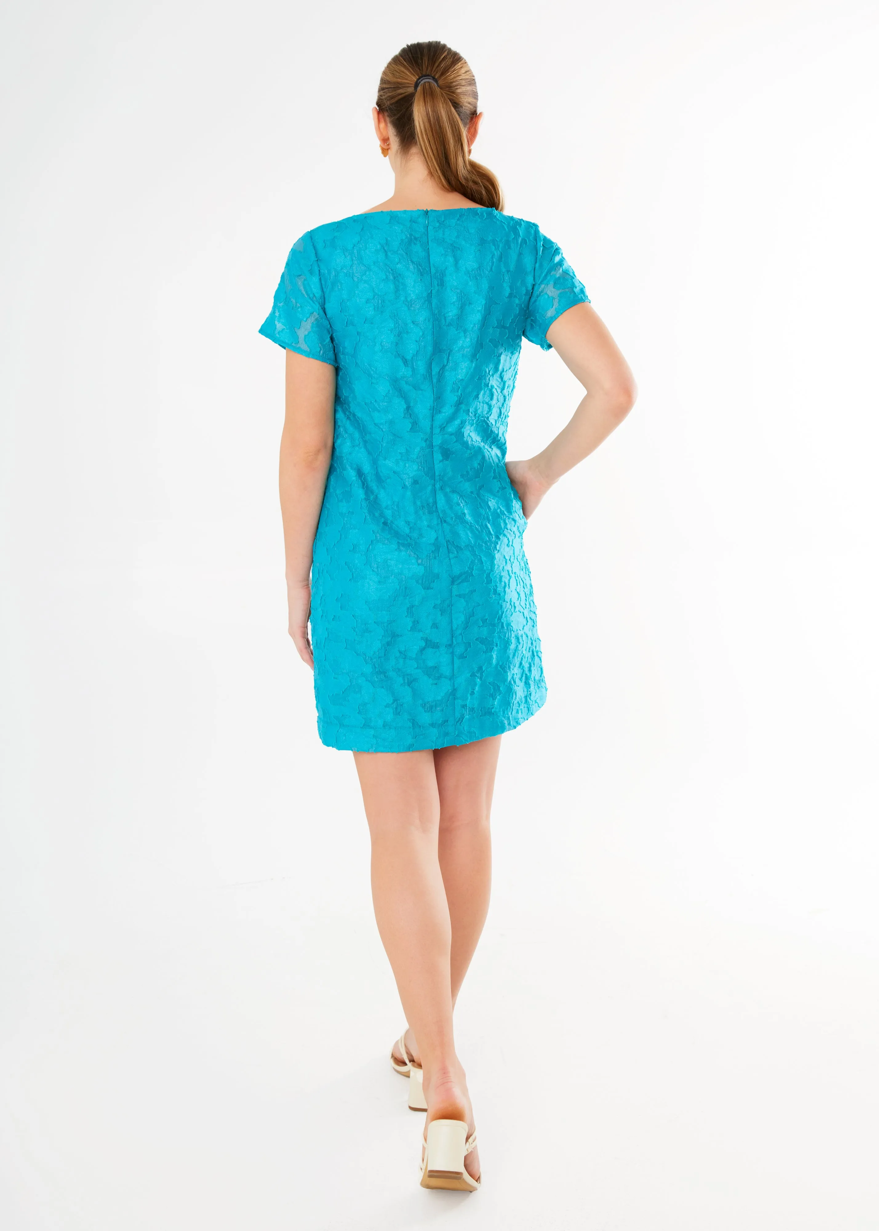 Lulu Dress Turquoise Cloud Organza sold by Abbey Glass product image thumbnail 5