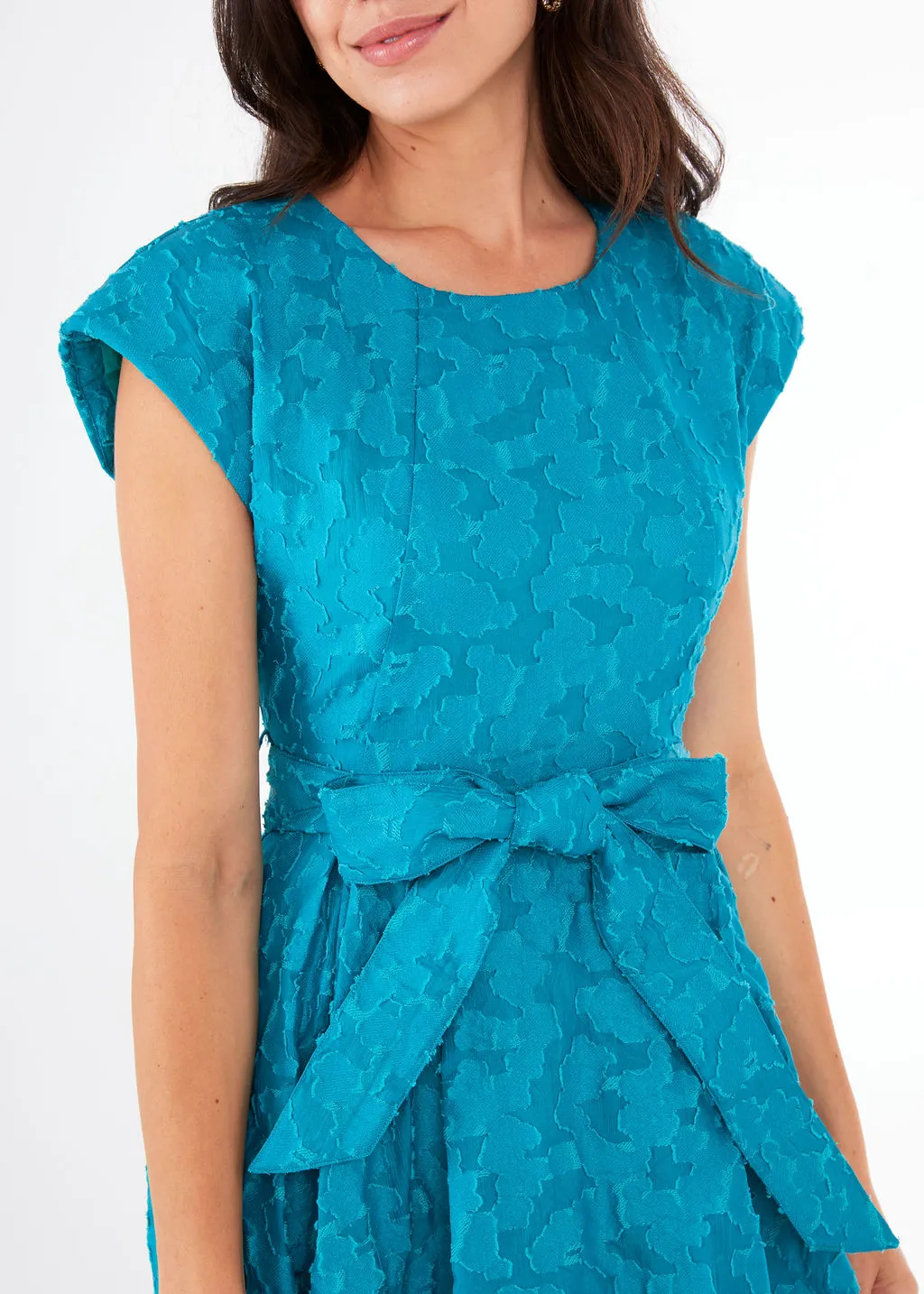 Olivia Dress Turquoise Cloud Organza sold by Abbey Glass product image thumbnail 2