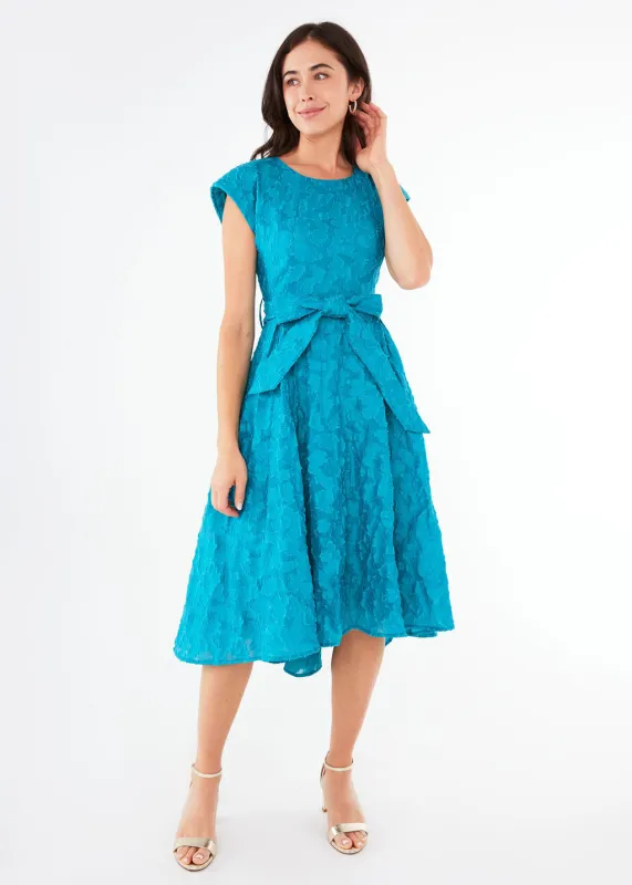 Olivia Dress Turquoise Cloud Organza sold by Abbey Glass