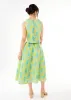 Ava Top Green Sunflower Jacquard sold by Abbey Glass