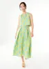Ava Top Green Sunflower Jacquard sold by Abbey Glass