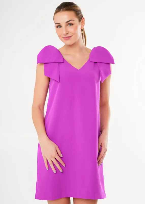 Meredith Dress Camellia Crepe sold by Abbey Glass