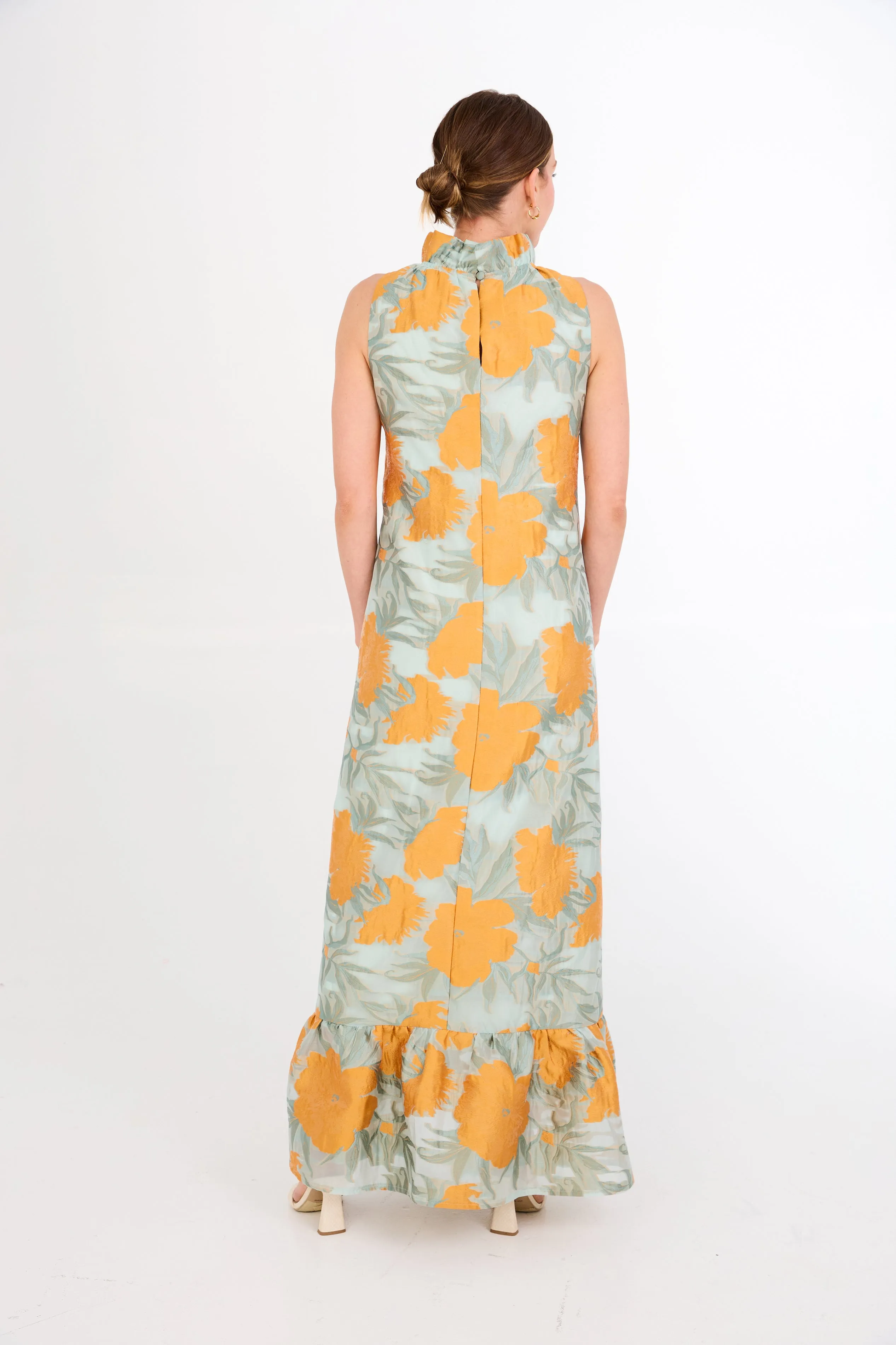 Camille Gown Mint Pansy Vine Organza sold by Abbey Glass product image thumbnail 4