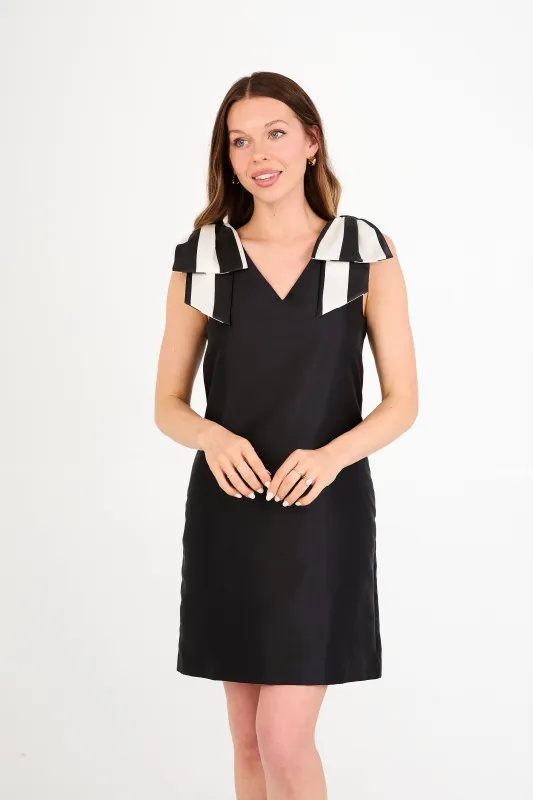 Meredith Dress Black and White Mikado sold by Abbey Glass