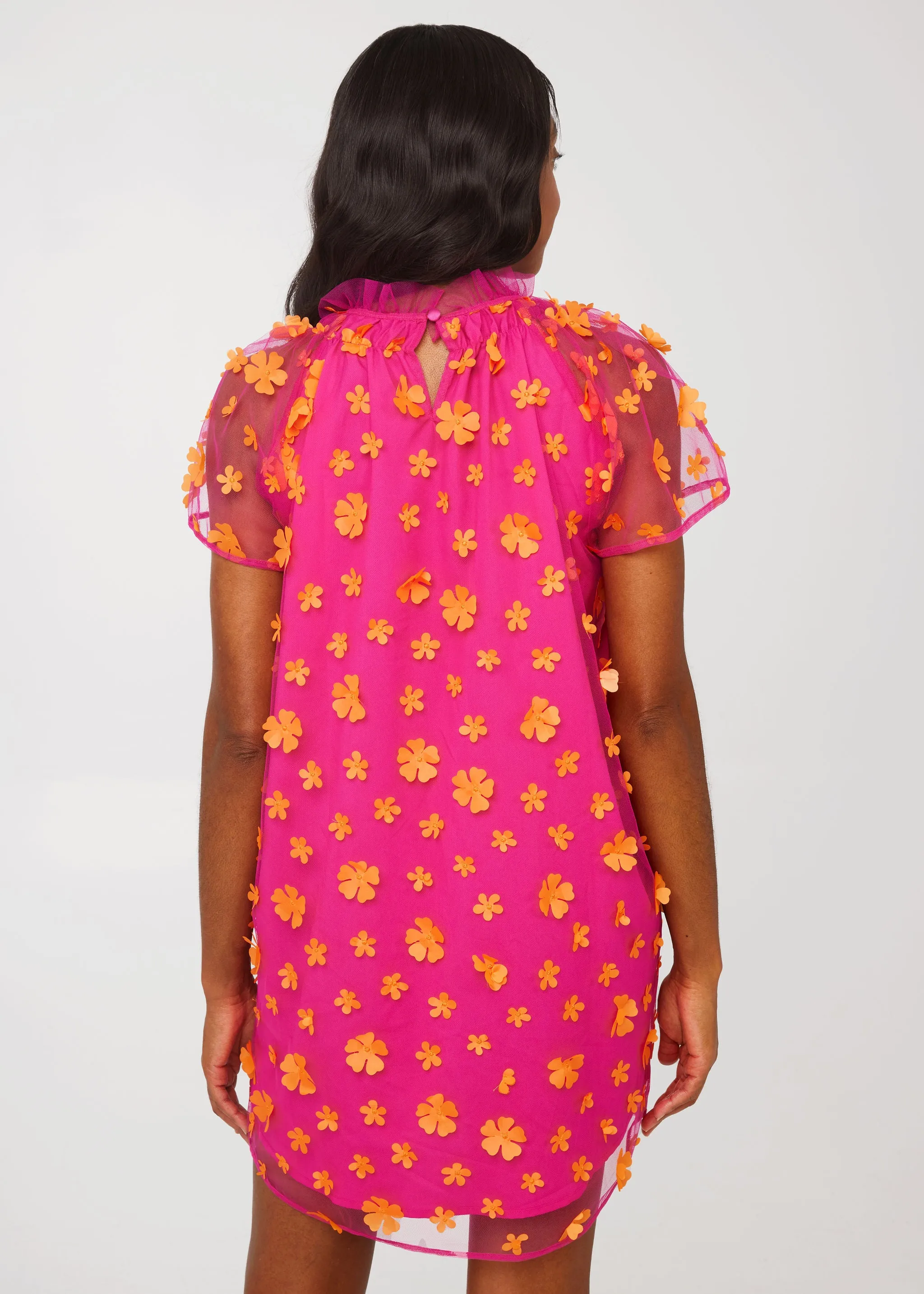 Quinn Dress Magenta Flower Tulle sold by Abbey Glass product image thumbnail 4