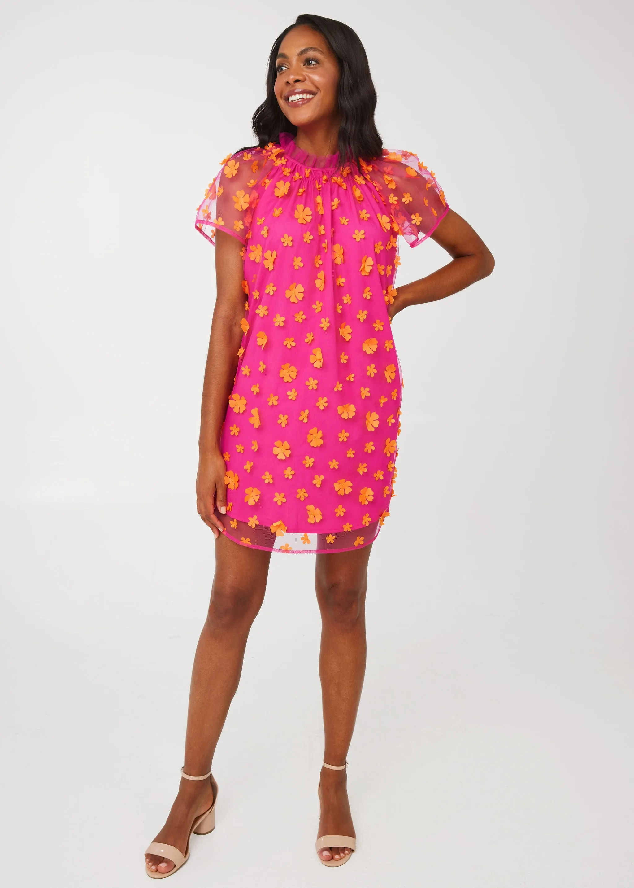 Quinn Dress Magenta Flower Tulle sold by Abbey Glass product image thumbnail 5