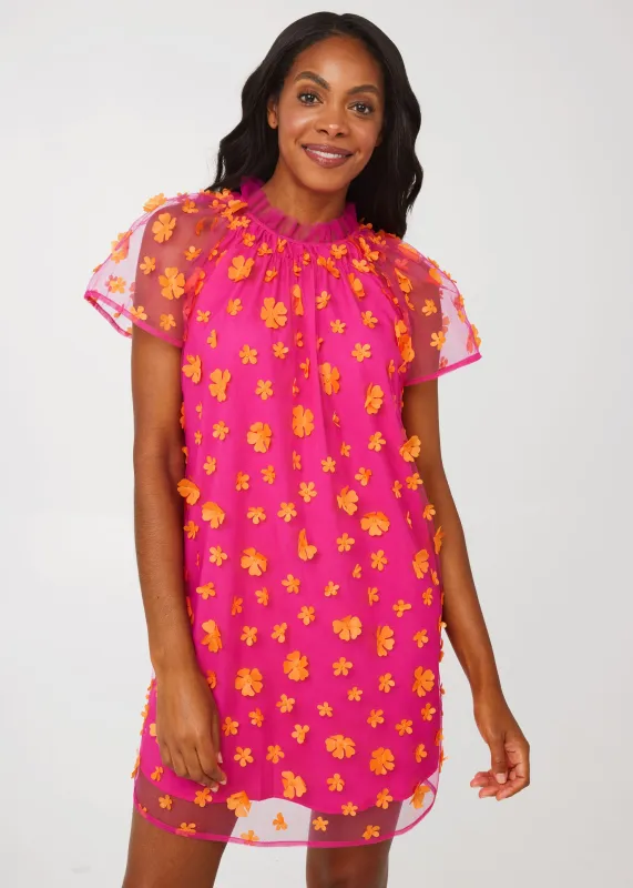 Quinn Dress Magenta Flower Tulle sold by Abbey Glass