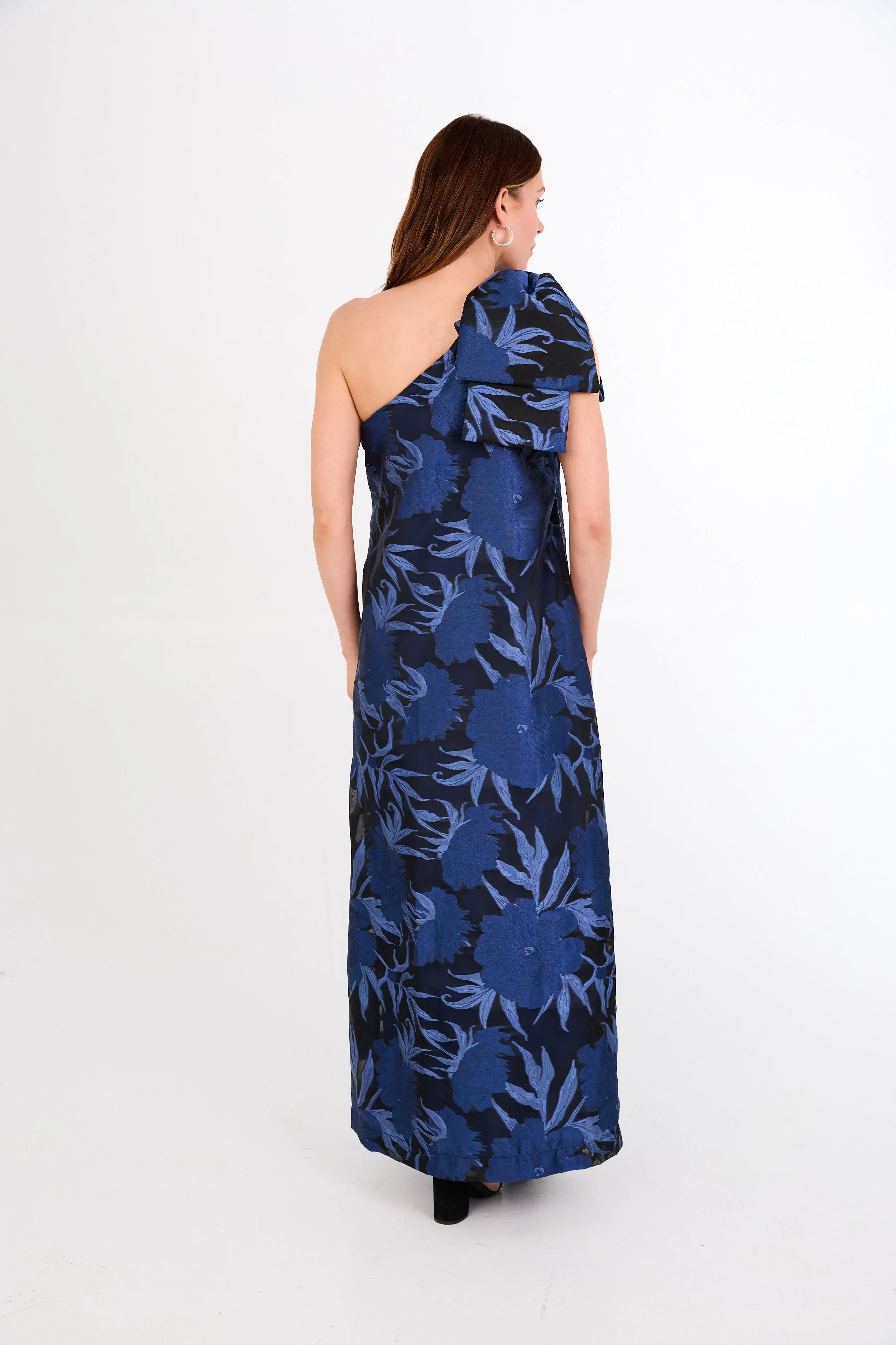 Cassie Gown Royal Blue Pansy Vine Organza sold by Abbey Glass product image thumbnail 4