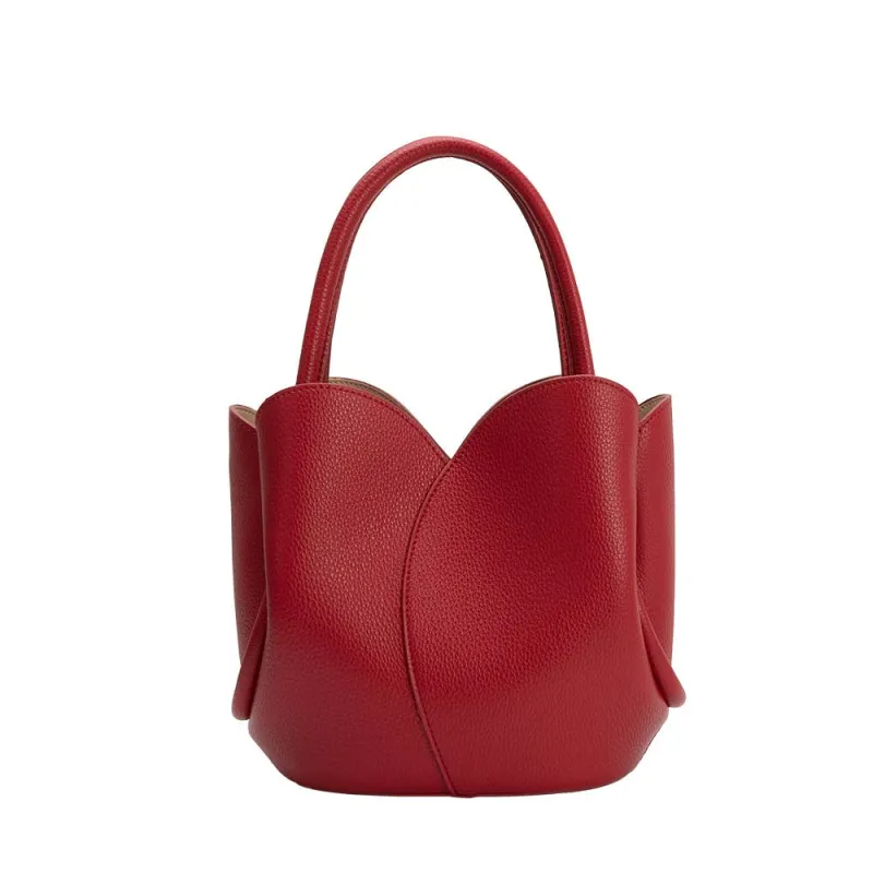 Tulip Red Recycled Vegan Top Handle sold by Abbey Glass