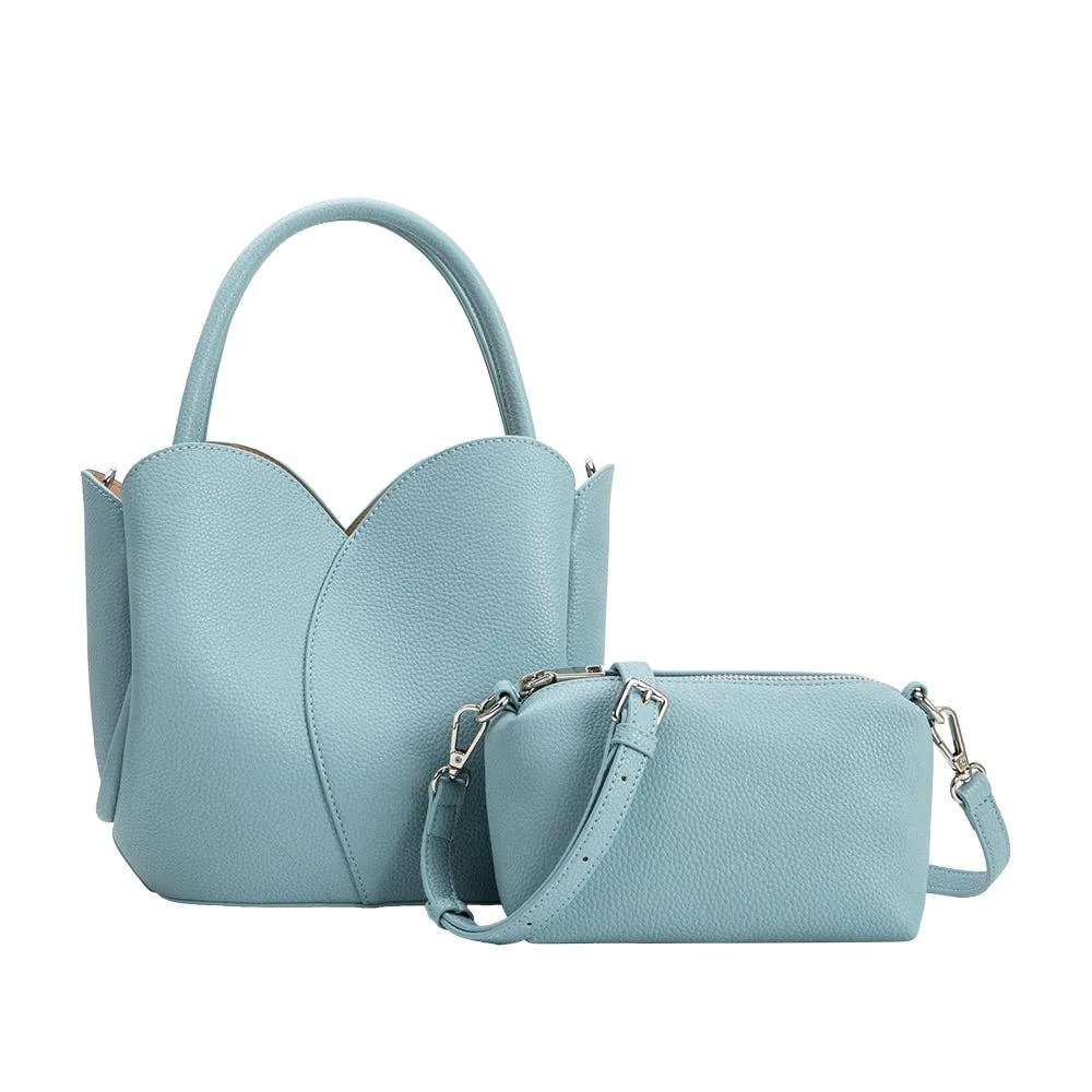 Tulip Blue Recycled Vegan Top Handle Bag sold by Abbey Glass product image thumbnail 2