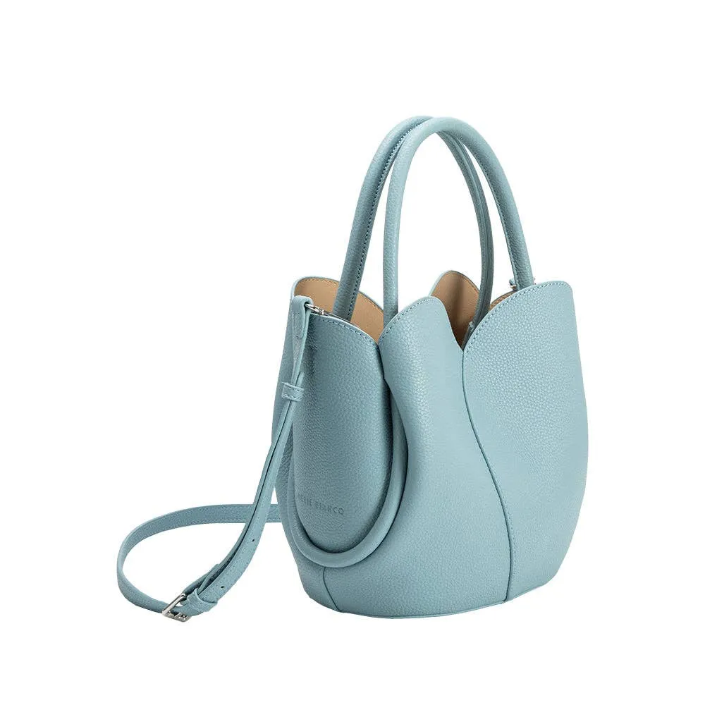 Tulip Blue Recycled Vegan Top Handle Bag sold by Abbey Glass