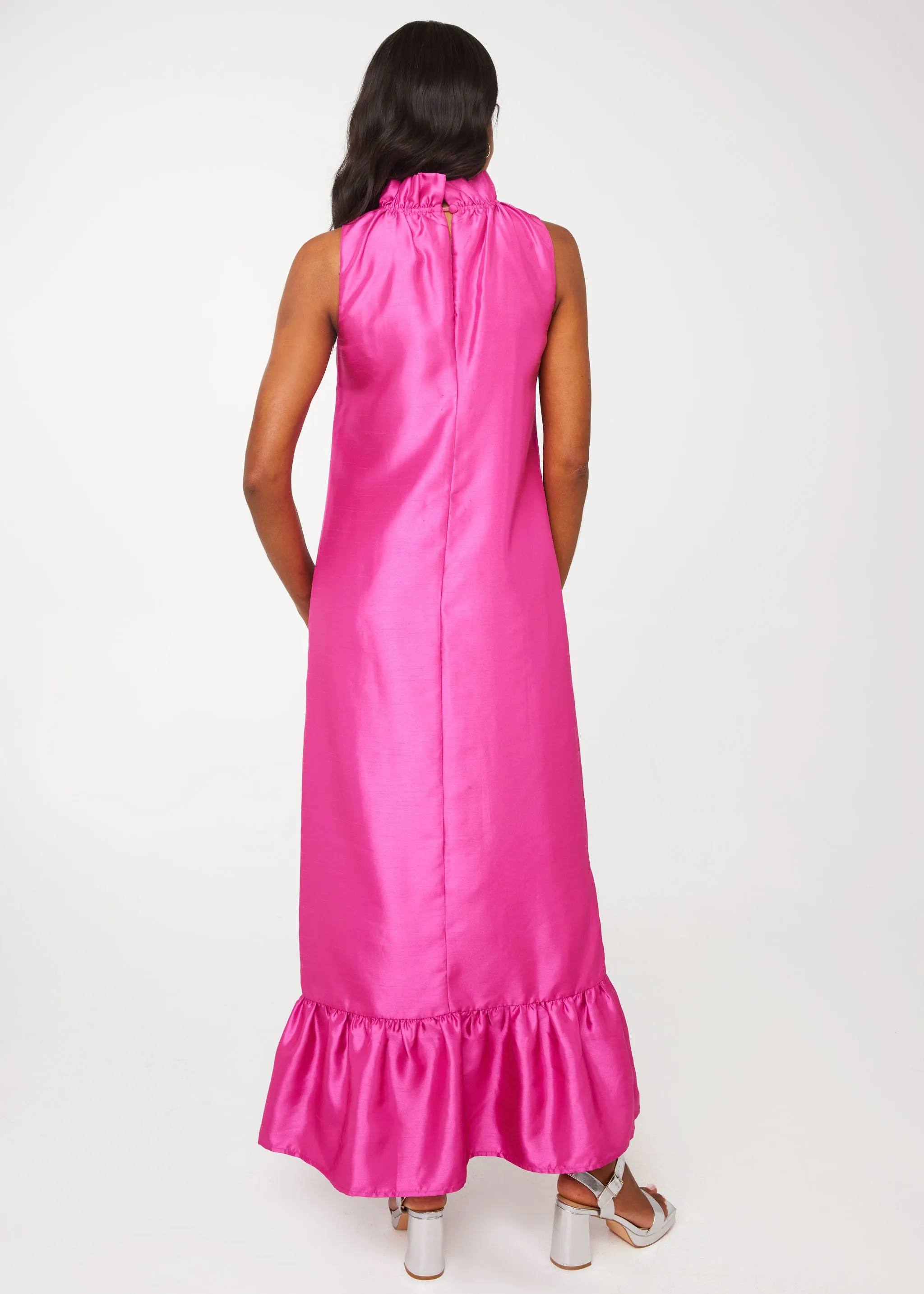 Camille Gown Hot Pink Dupioni sold by Abbey Glass product image thumbnail 5