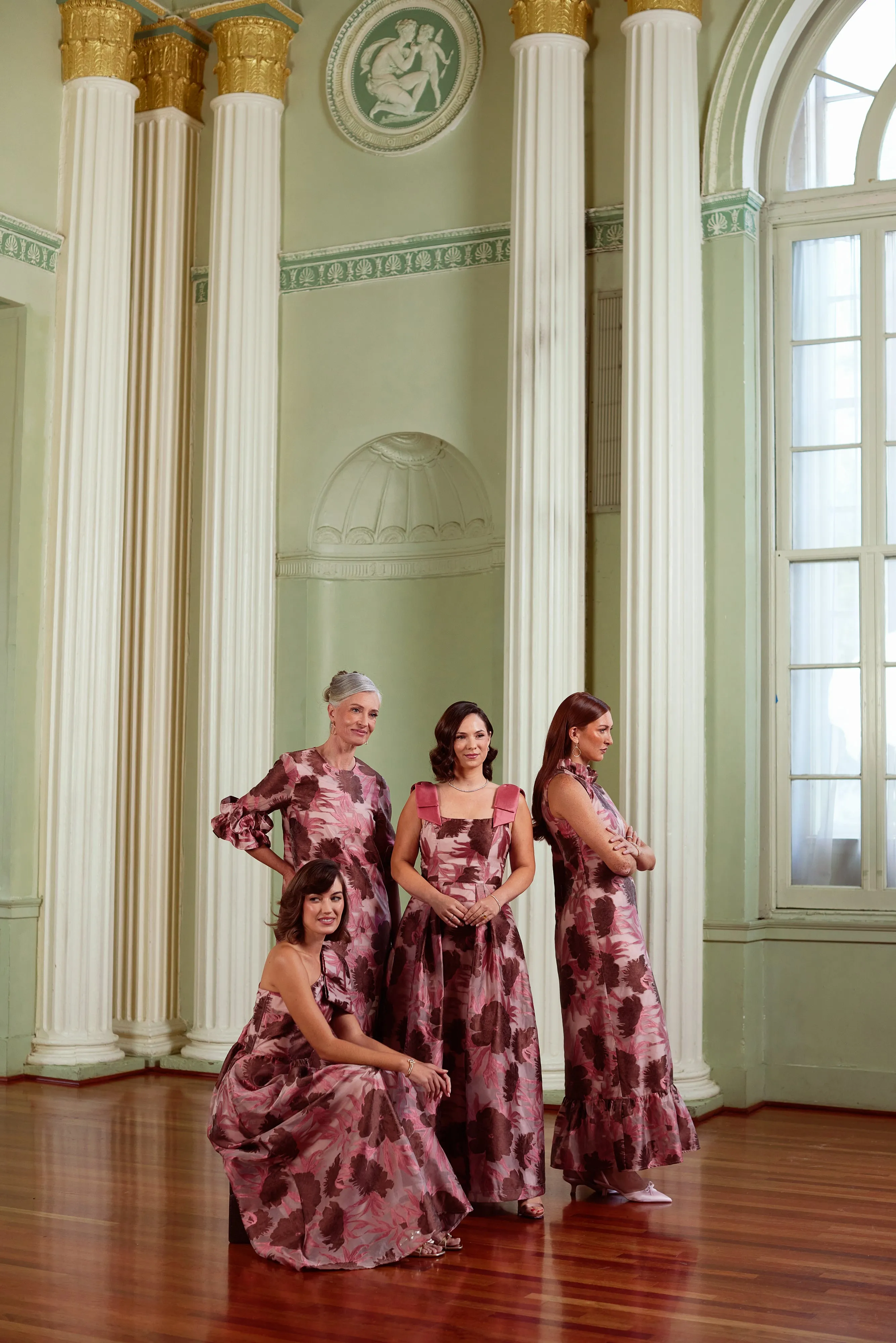 Victoria Gown Blush Pansy Vine Organza sold by Abbey Glass product image thumbnail 3