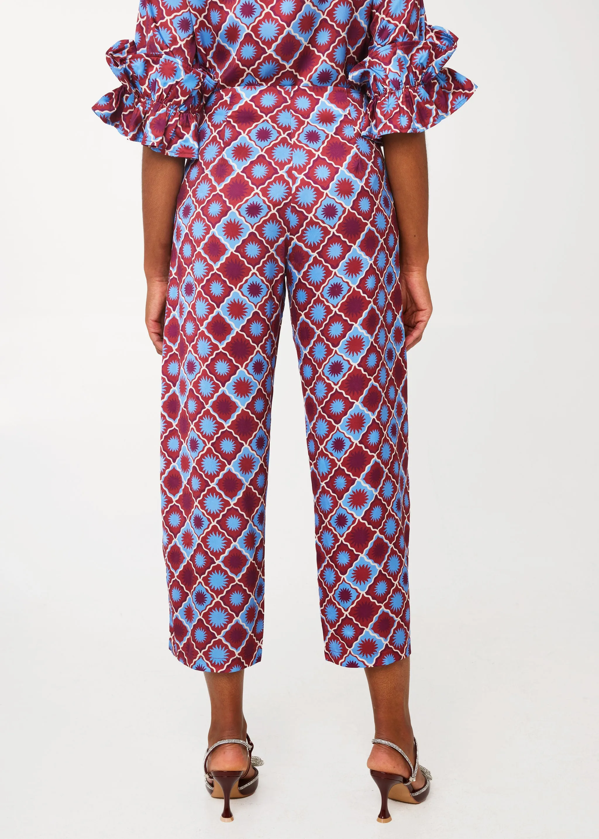 Taylor Pant Burgundy Sunburst Satin sold by Abbey Glass product image thumbnail 5