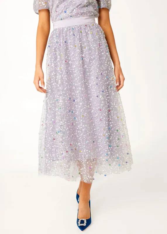 Eden Skirt Silver Confetti Tulle sold by Abbey Glass
