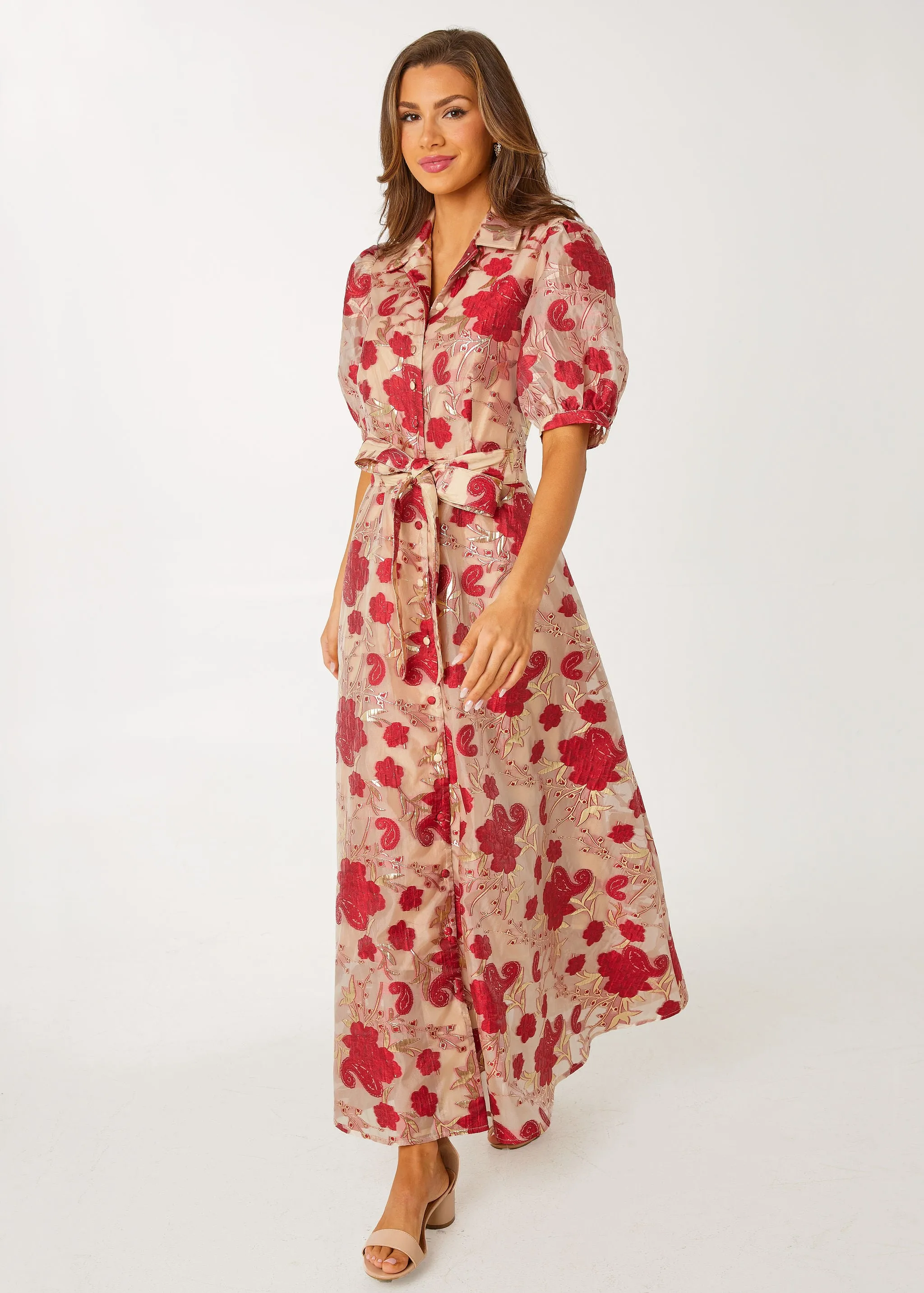 Charlotte Gown Red Moonlight Organza sold by Abbey Glass product image thumbnail 4