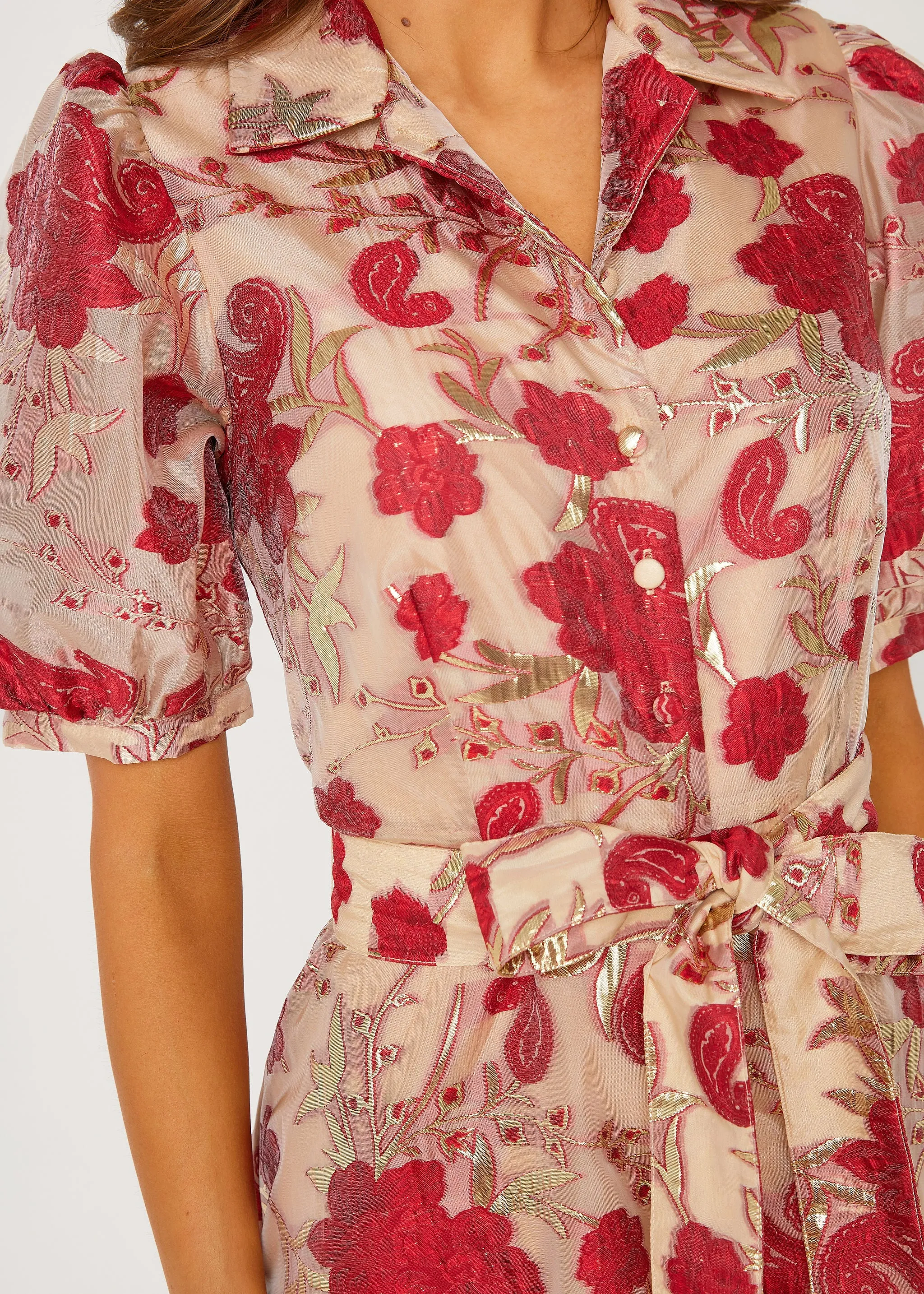 Charlotte Gown Red Moonlight Organza sold by Abbey Glass product image thumbnail 2