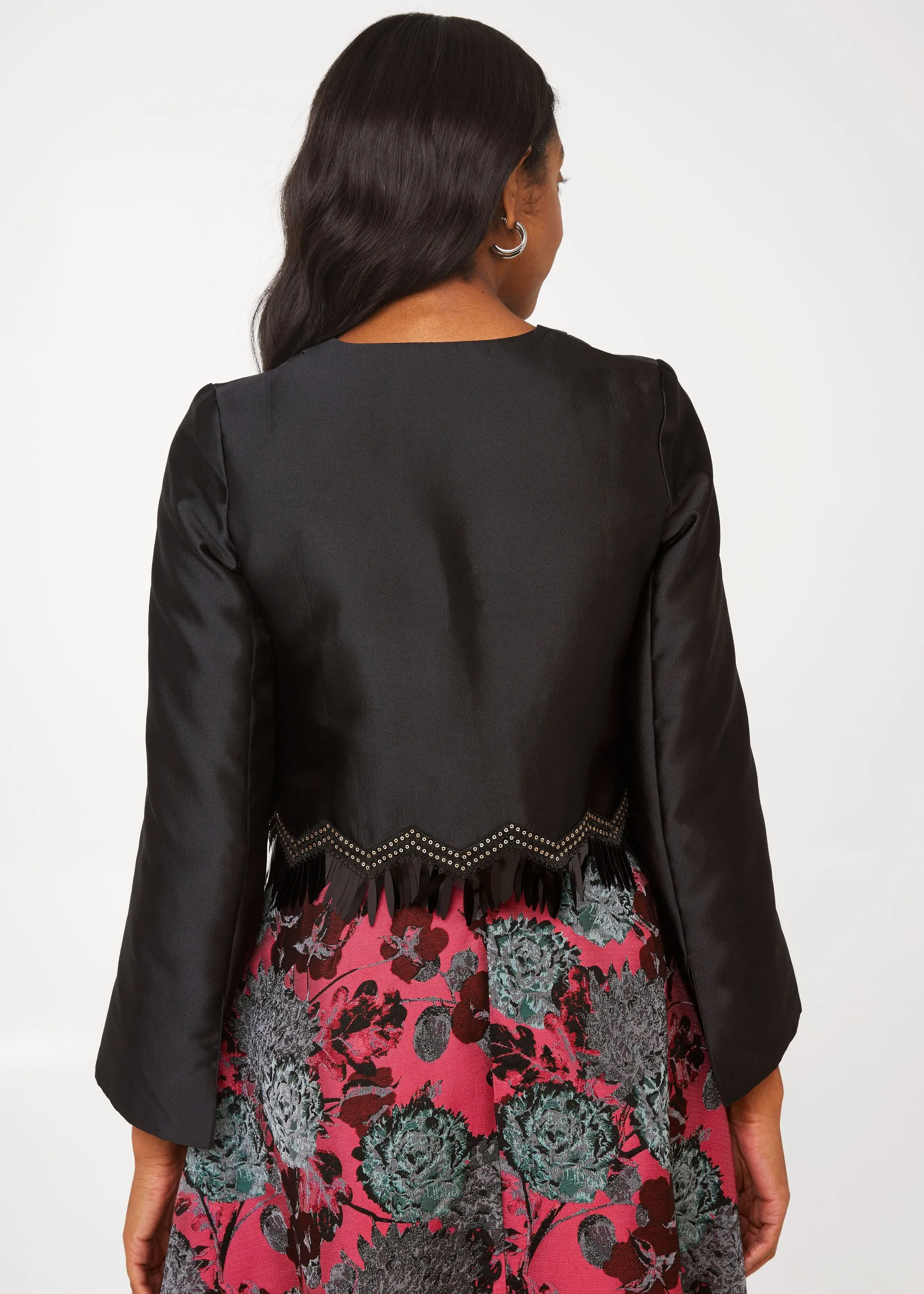 Kennedy Jacket Black Mikado sold by Abbey Glass product image thumbnail 5