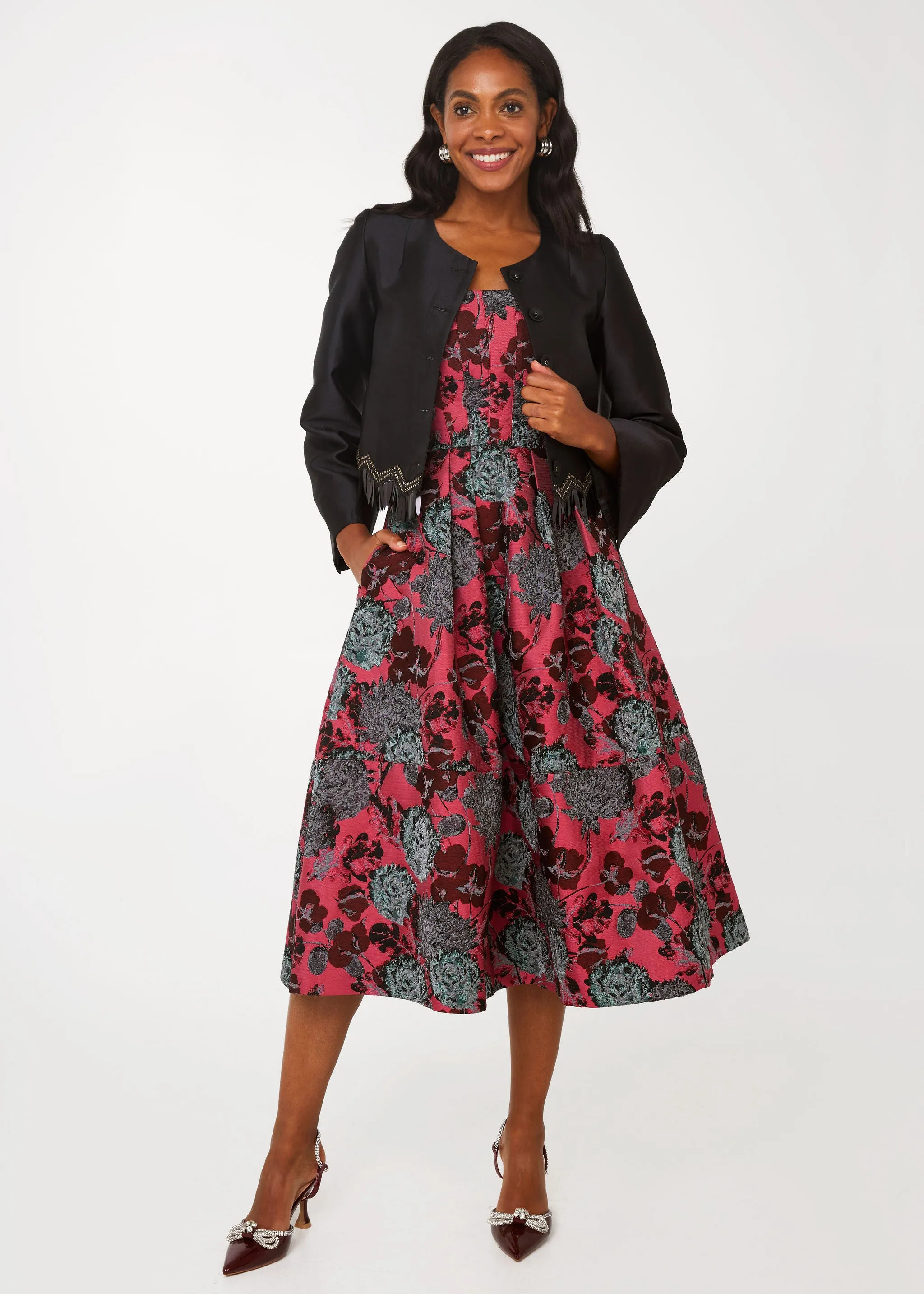 Kennedy Jacket Black Mikado sold by Abbey Glass product image thumbnail 3