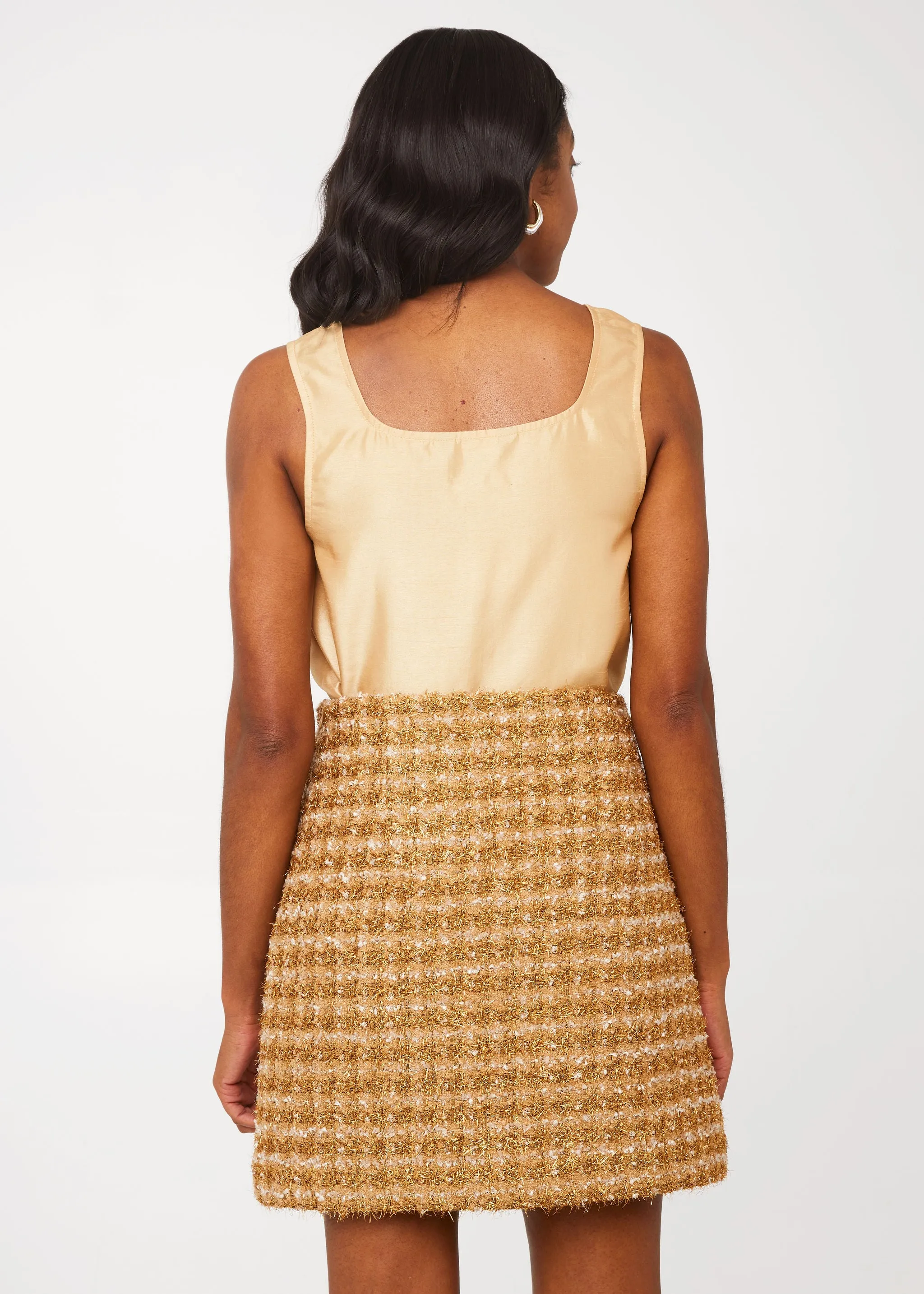 Jessica Skirt Gold Tinsel Tweed sold by Abbey Glass product image thumbnail 4