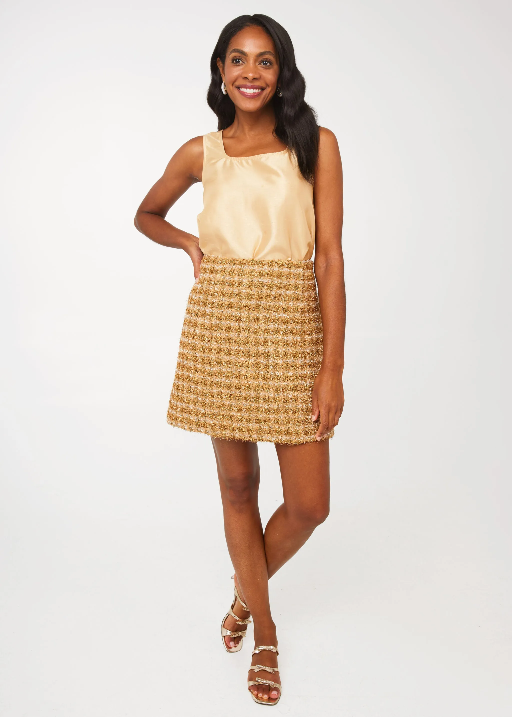 Jessica Skirt Gold Tinsel Tweed sold by Abbey Glass product image thumbnail 2
