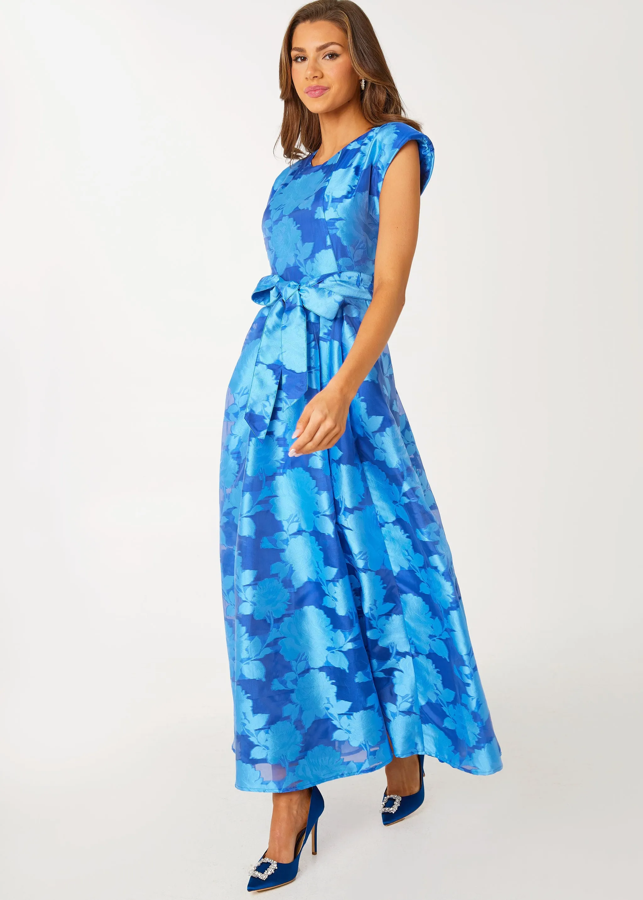 Olivia Gown Blue Tea Rose Organza sold by Abbey Glass product image thumbnail 3