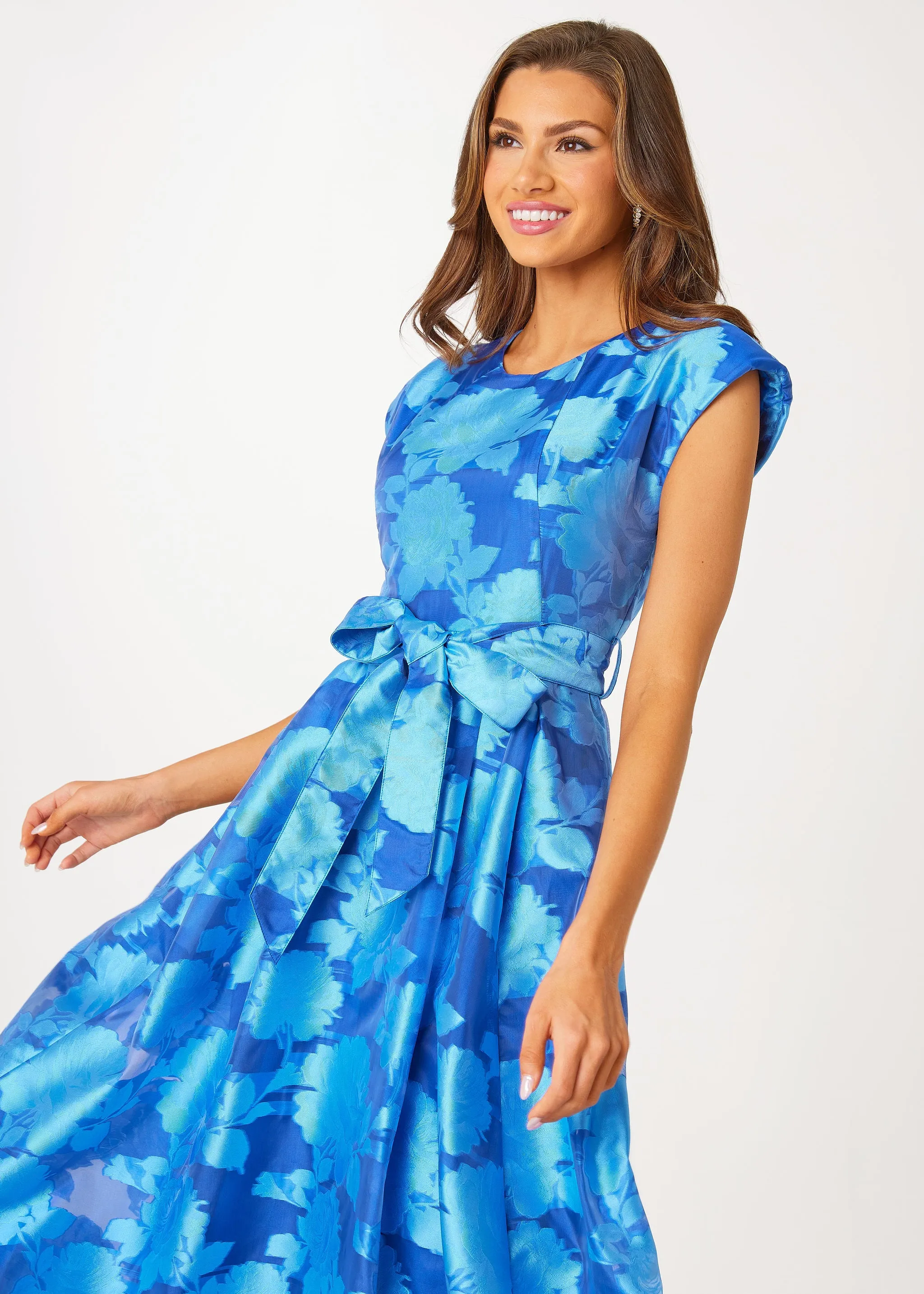 Olivia Gown Blue Tea Rose Organza sold by Abbey Glass product image thumbnail 4