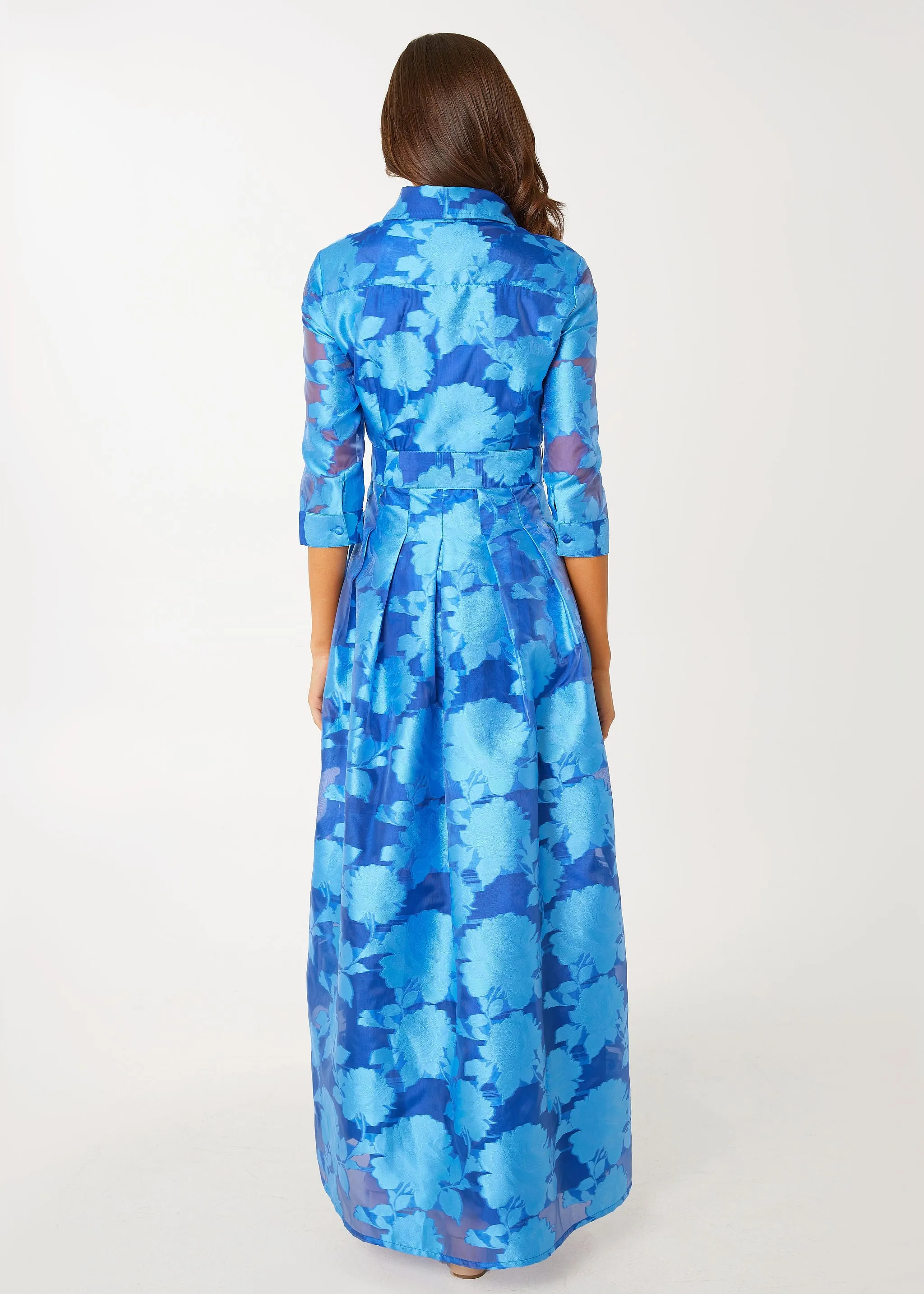 Cecilia Gown Blue Tea Rose Organza sold by Abbey Glass product image thumbnail 5