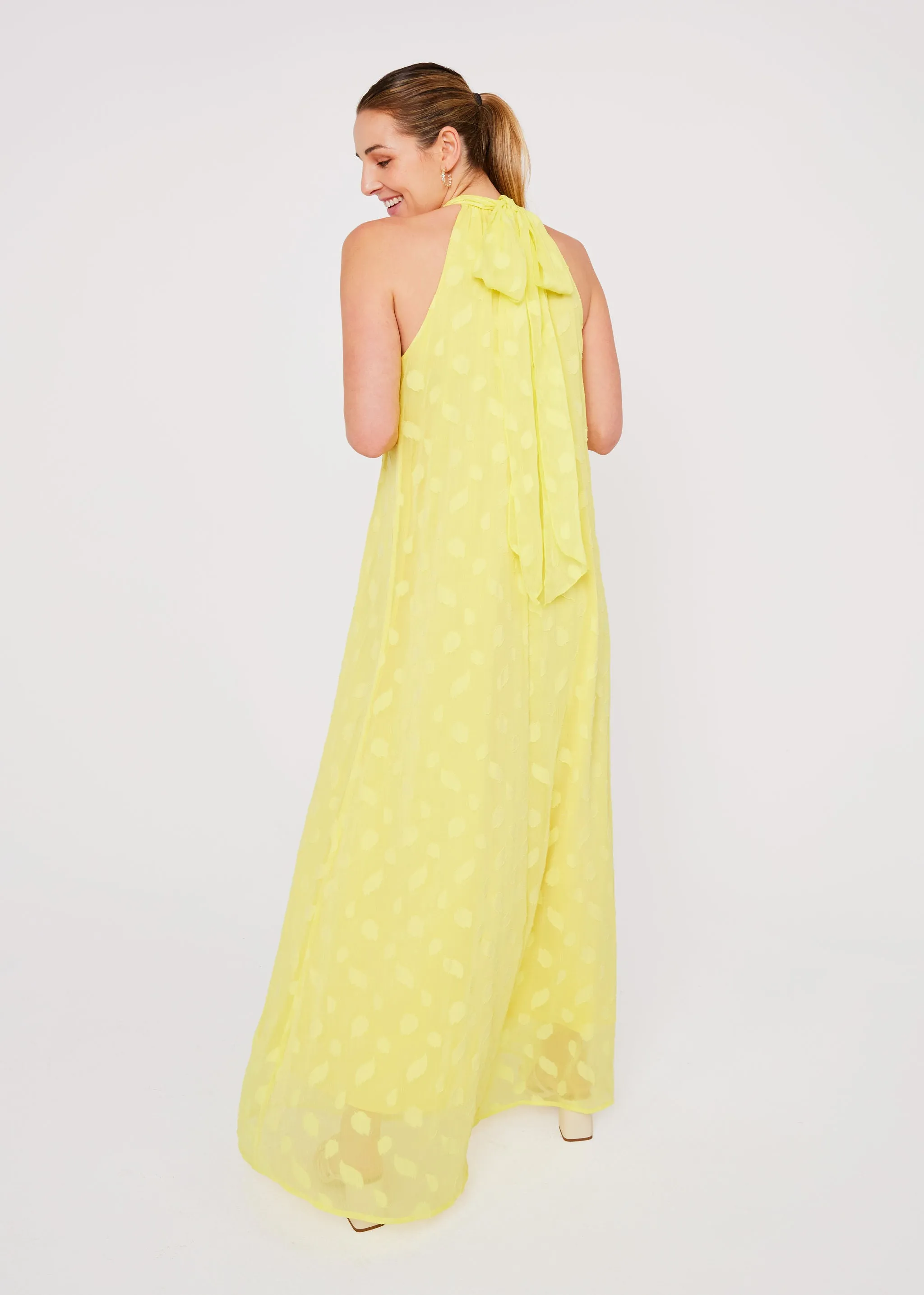 Rory Gown Lemon Leaf Chiffon sold by Abbey Glass product image thumbnail 4